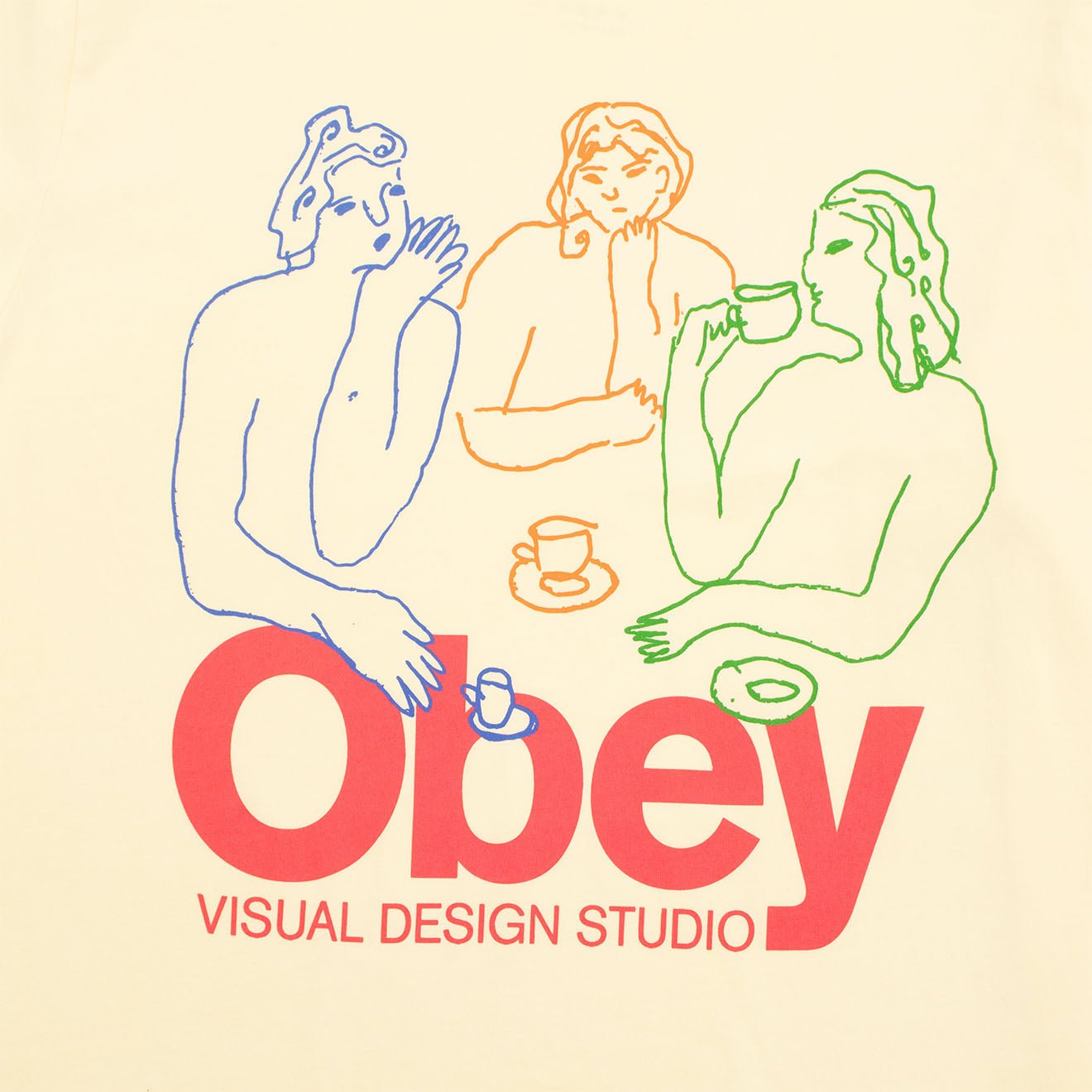 Obey Womens The Tea Tee Pigment Unbleached - pam pam