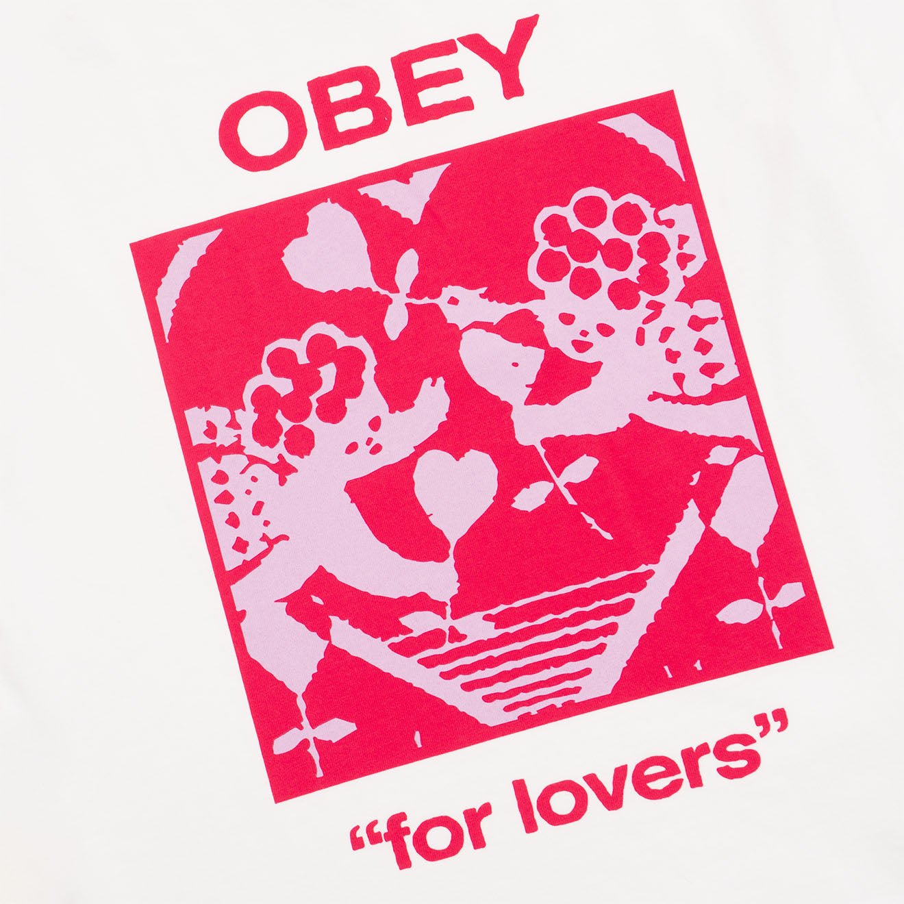 Obey Womens Obey For Lovers Tee White - pam pam
