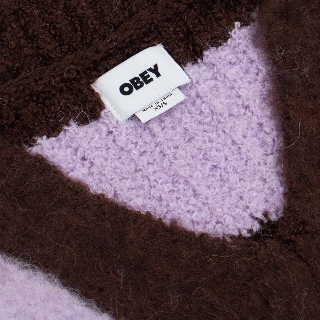 Obey Womens Amara Sweater Java Brown Multi - pam pam