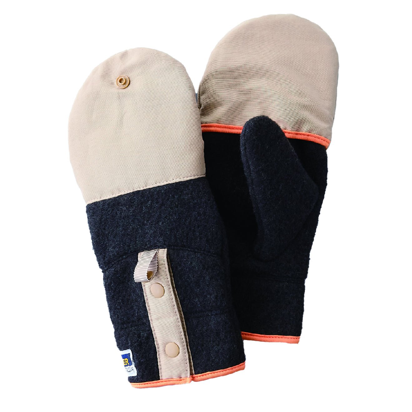 Elmer Gloves Recycled Wool Fleece Flip Top Glove Khaki - pam pam