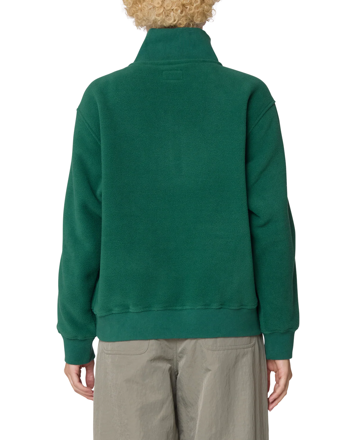 Obey Womens Watts Zip Mock Neck Forest