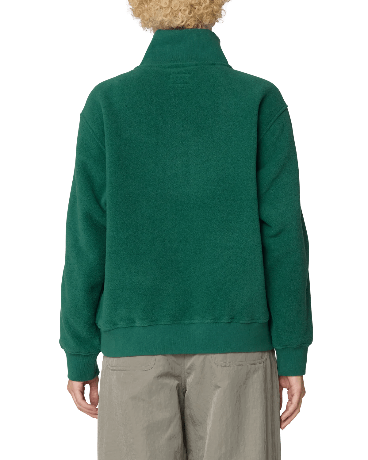 Obey Womens Watts Zip Mock Neck Forest - pam pam