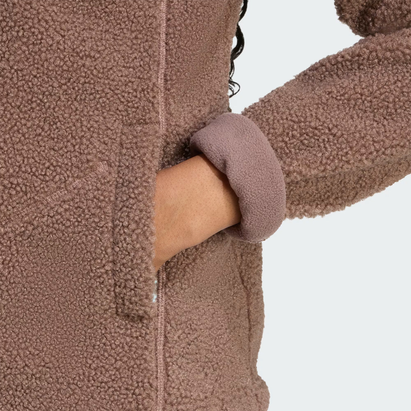 Adidas Terrex Womens XPL Pile Snap Fleece Earth Strata / Semi Flash Aqua - pam pam