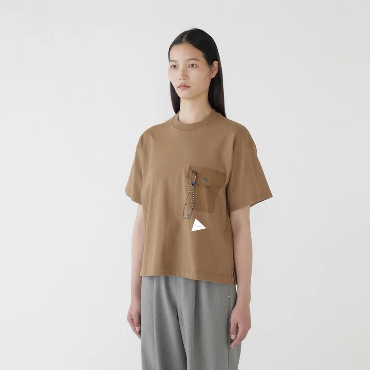 And Wander Heavy Cotton Pocket S/S T-Shirt Black