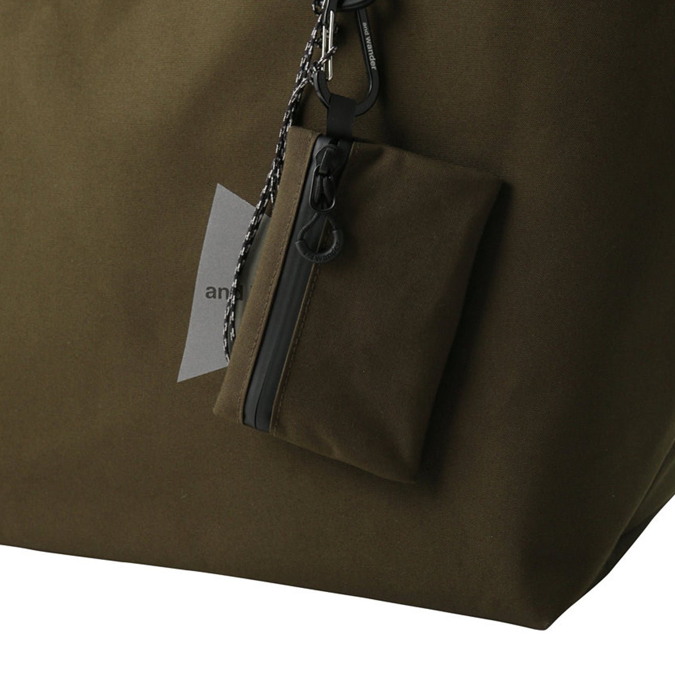 And Wander Pe/Co Tote Bag Dark Khaki - pam pam