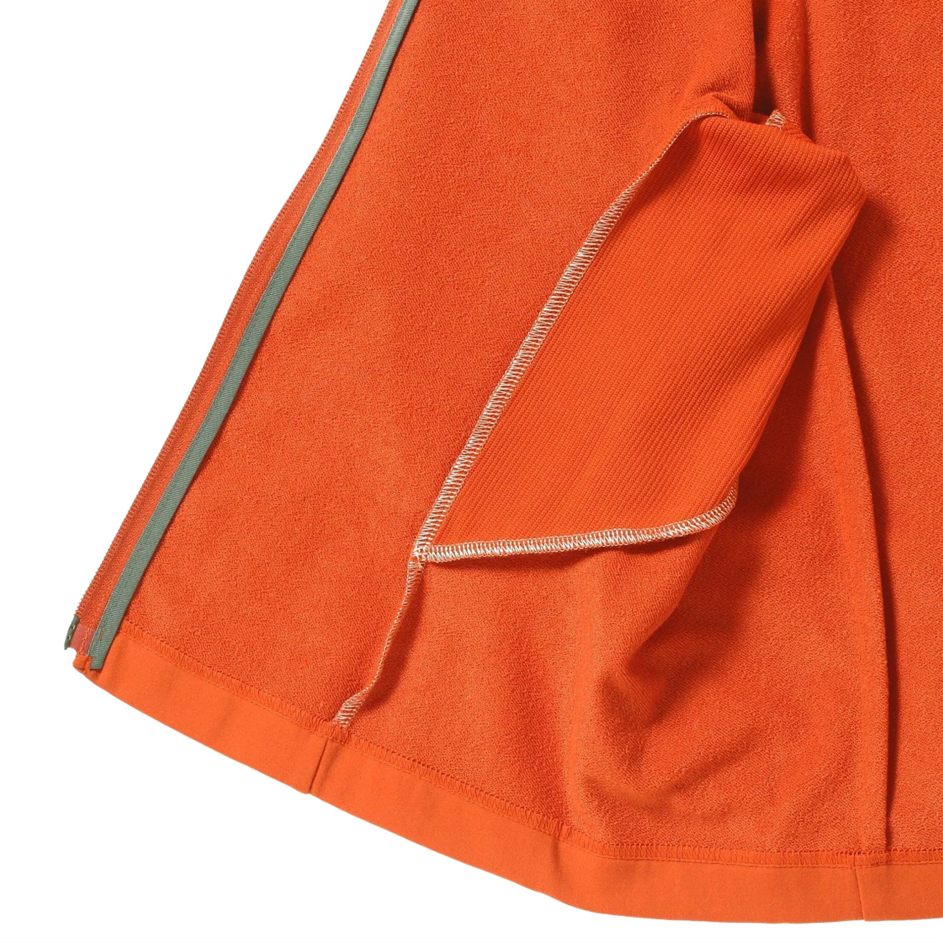 And Wander Womens Back Pile Zip Up Orange