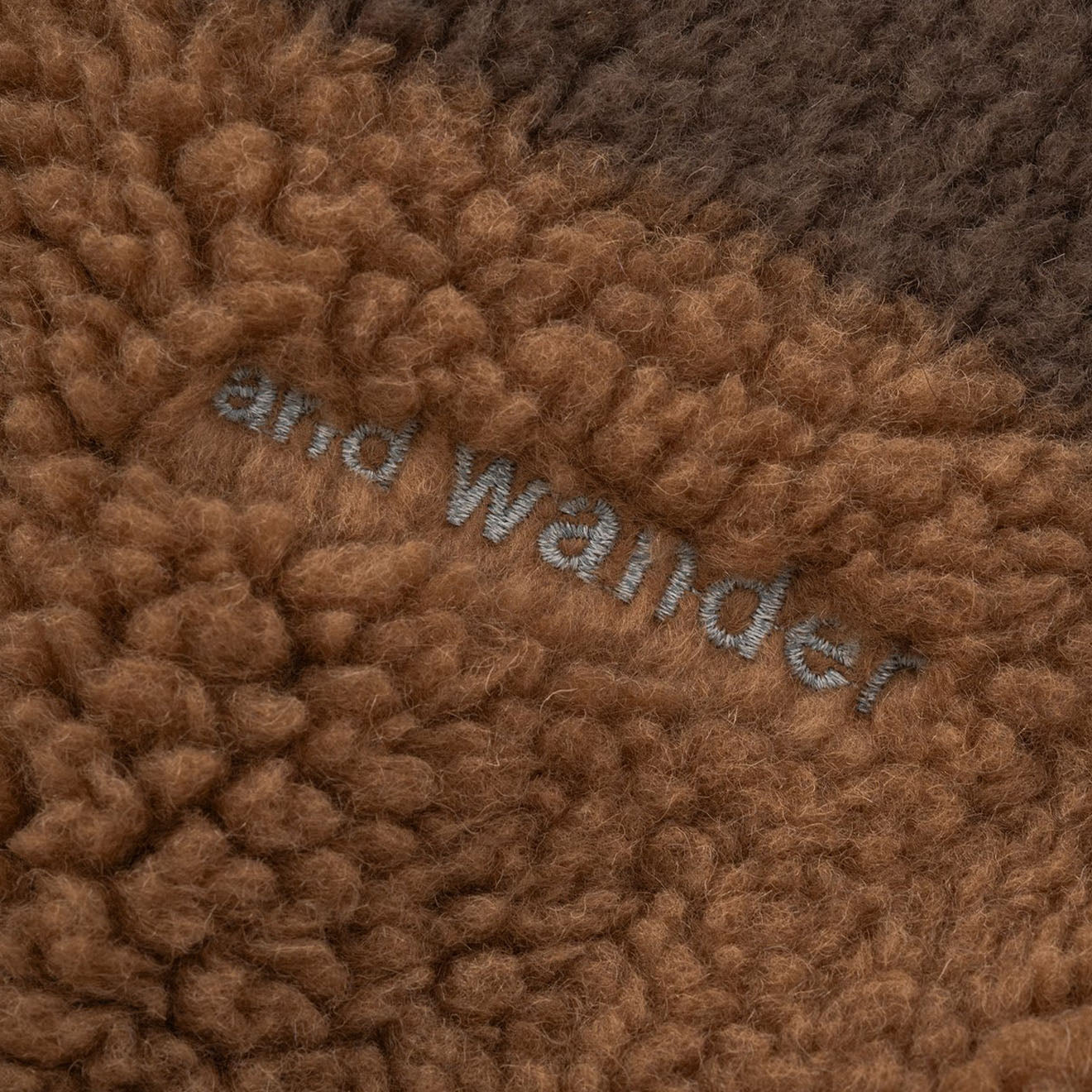 And Wander Womens Mix Boa Jacket Brown