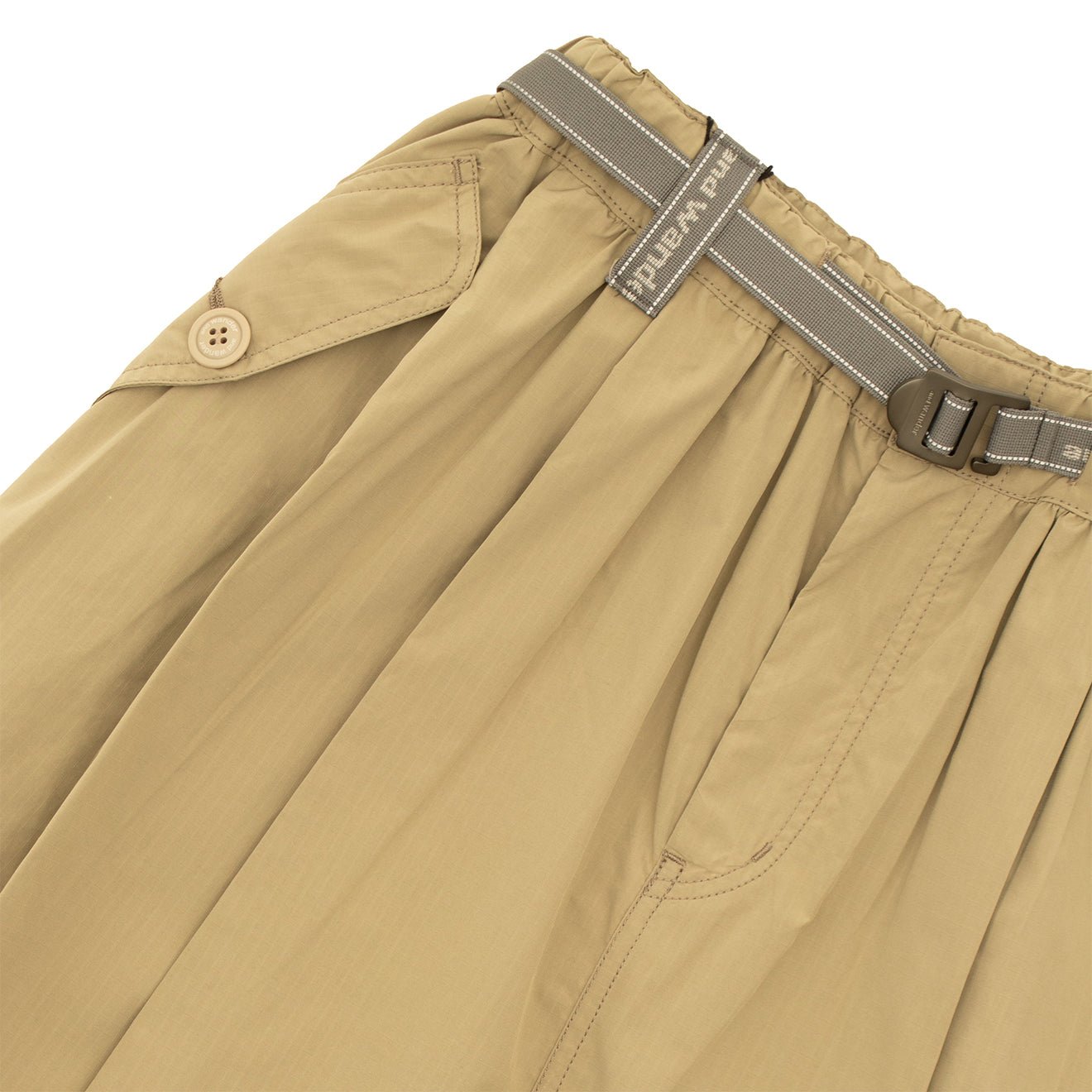 And Wander Womens Oversized Cargo Skirt Light Beige - pam pam
