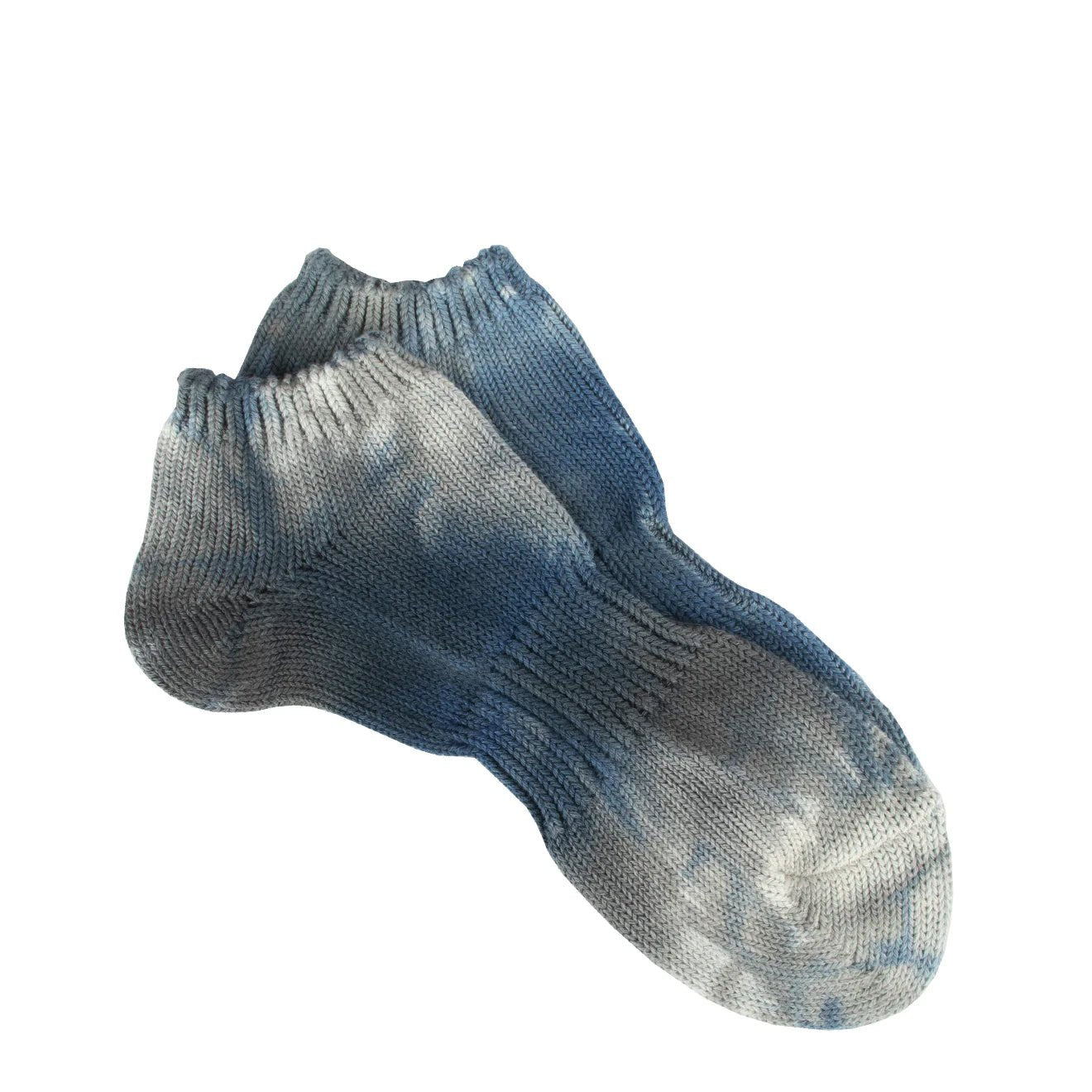 Anonymous Ism 2C Uneven Dye Ankle Socks Navy - pam pam
