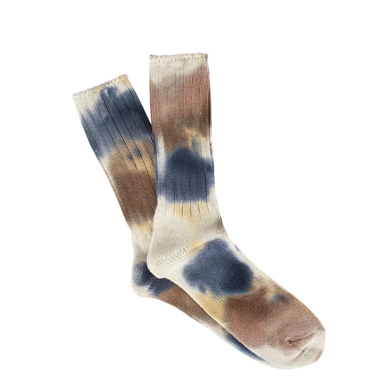 Anonymous Ism Scatter Dye Crew Socks Navy Melange - pam pam