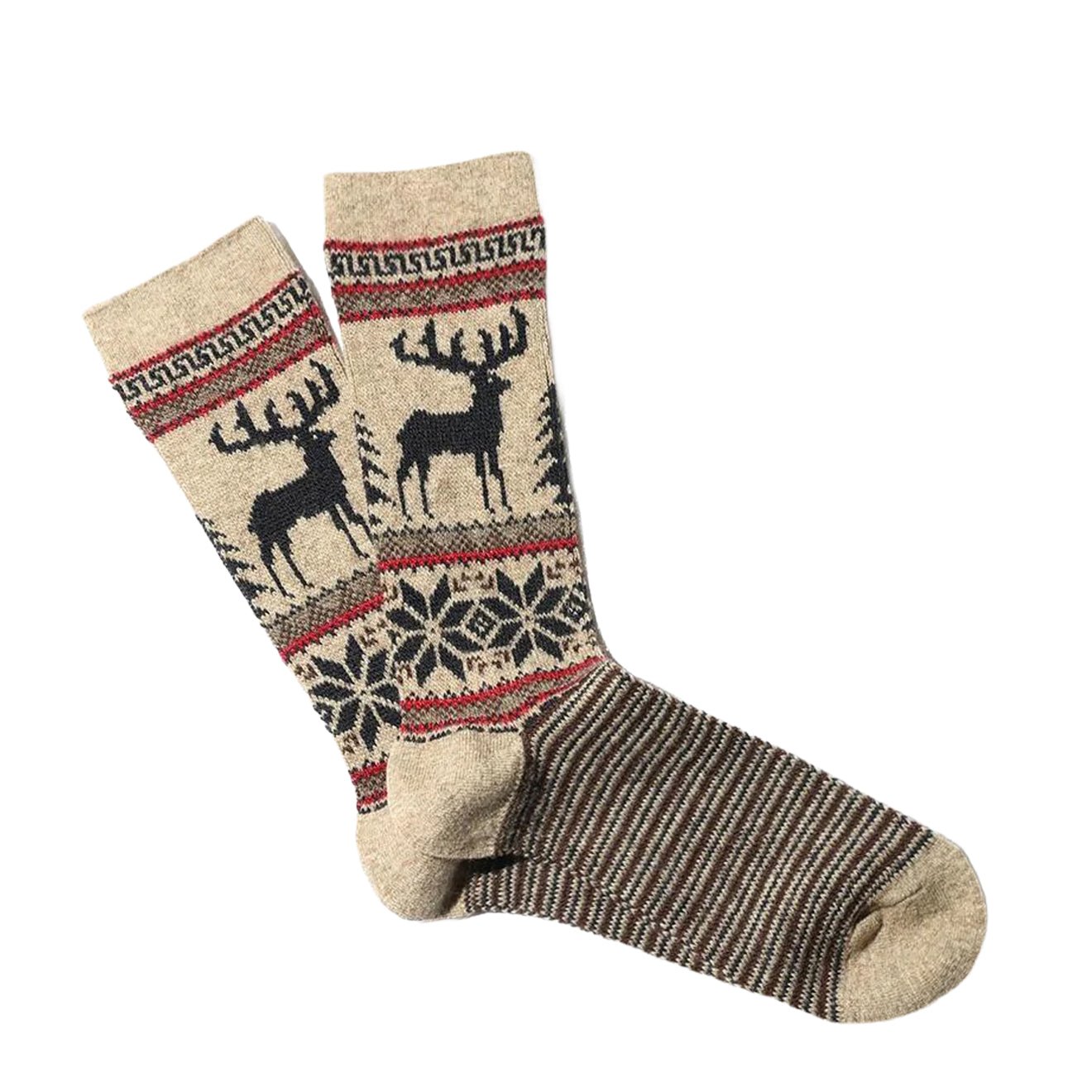 Anonymous Ism Wool Deer Snow Socks JQ Beige - pam pam