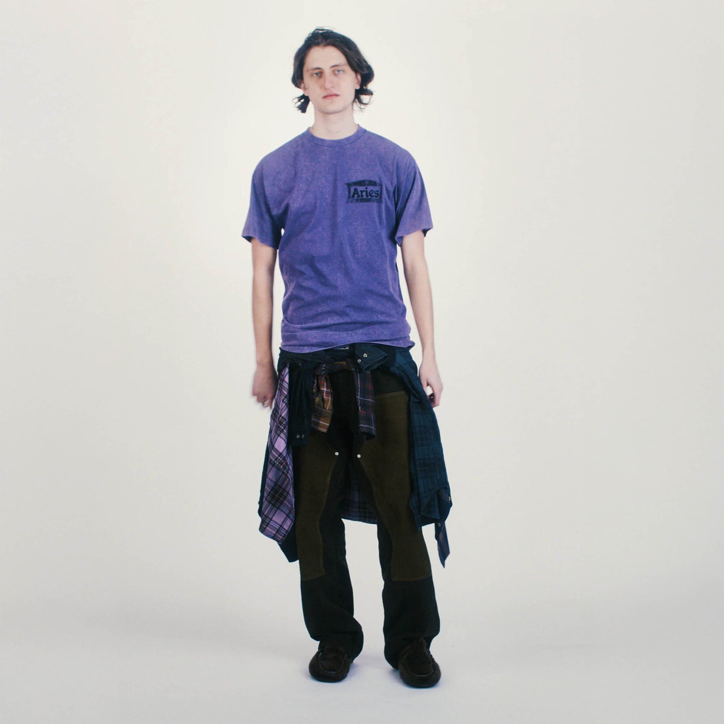 Aries Aged Ancient Temple SS Tee Purple - pam pam