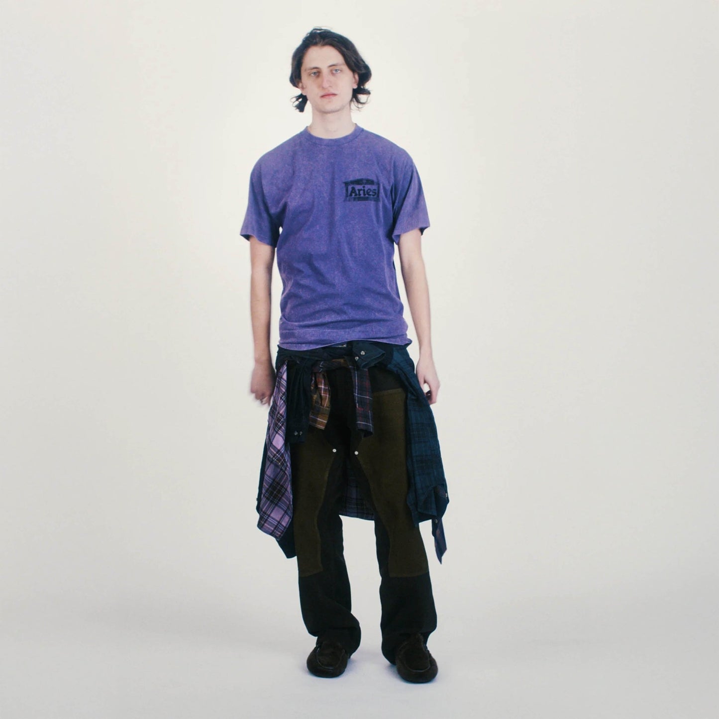 Aries Aged Ancient Temple SS Tee Purple - pam pam