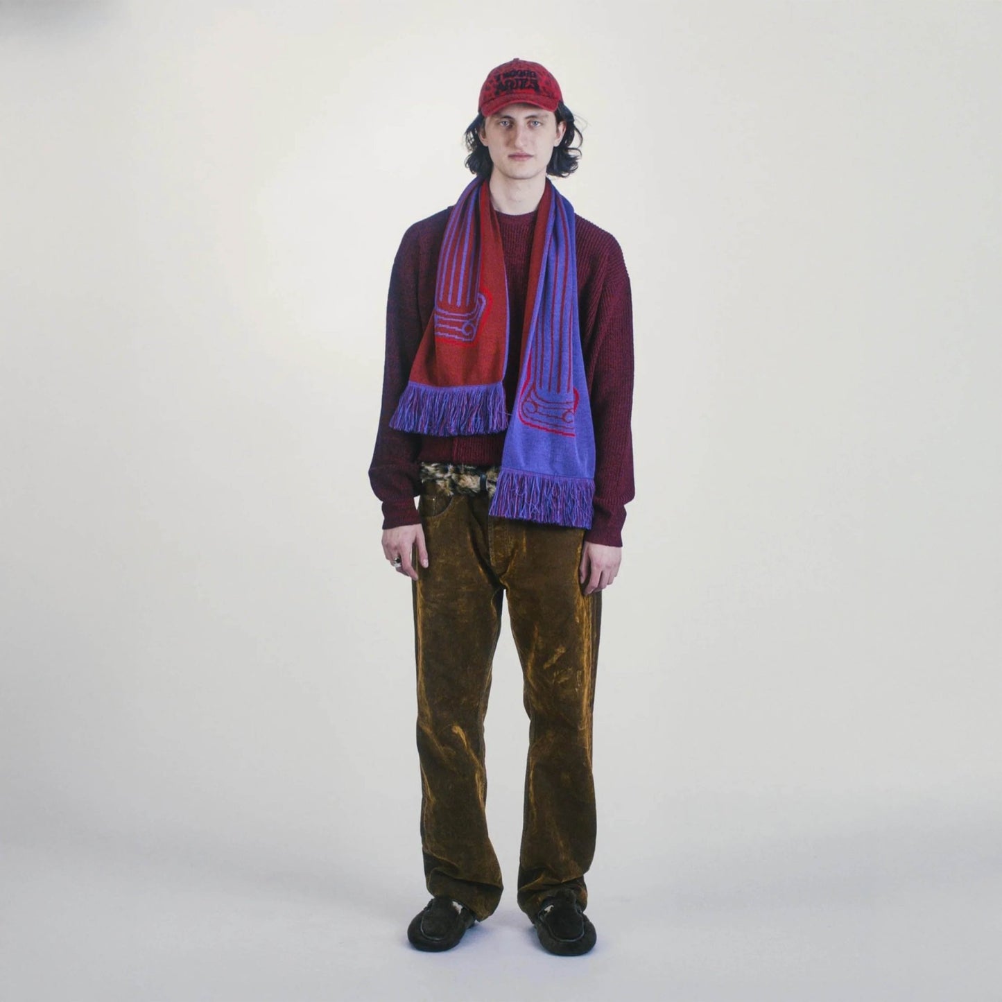 Aries Column Scarf Purple - pam pam