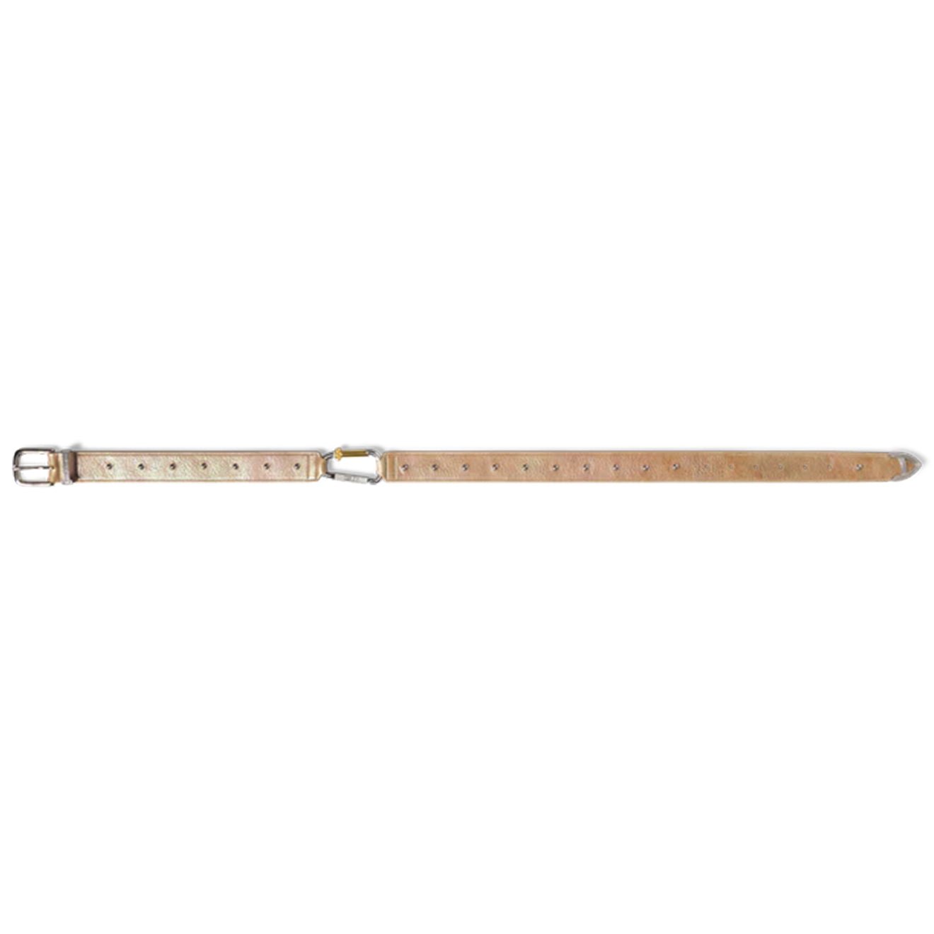 Aries Pearl Leather Studded Mazzo Belt Pearl
