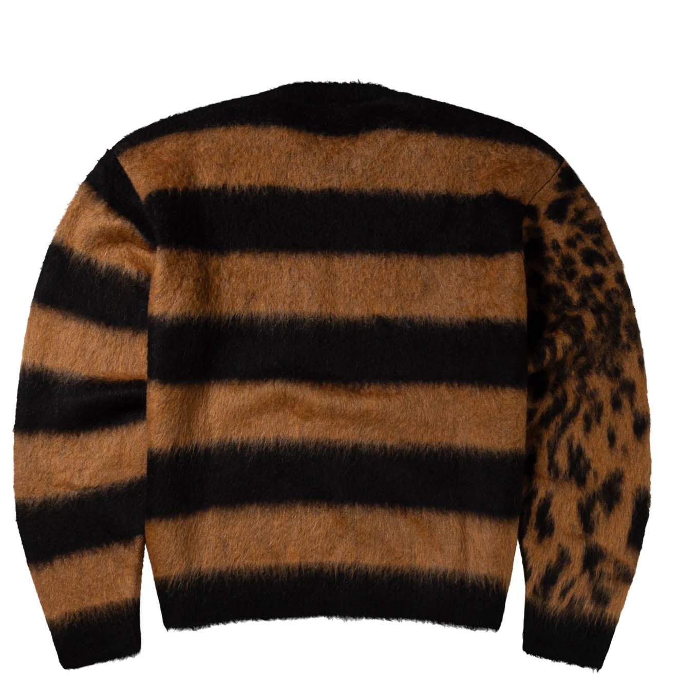 Aries Womens Brushed Leopard Sweater Brown - pam pam