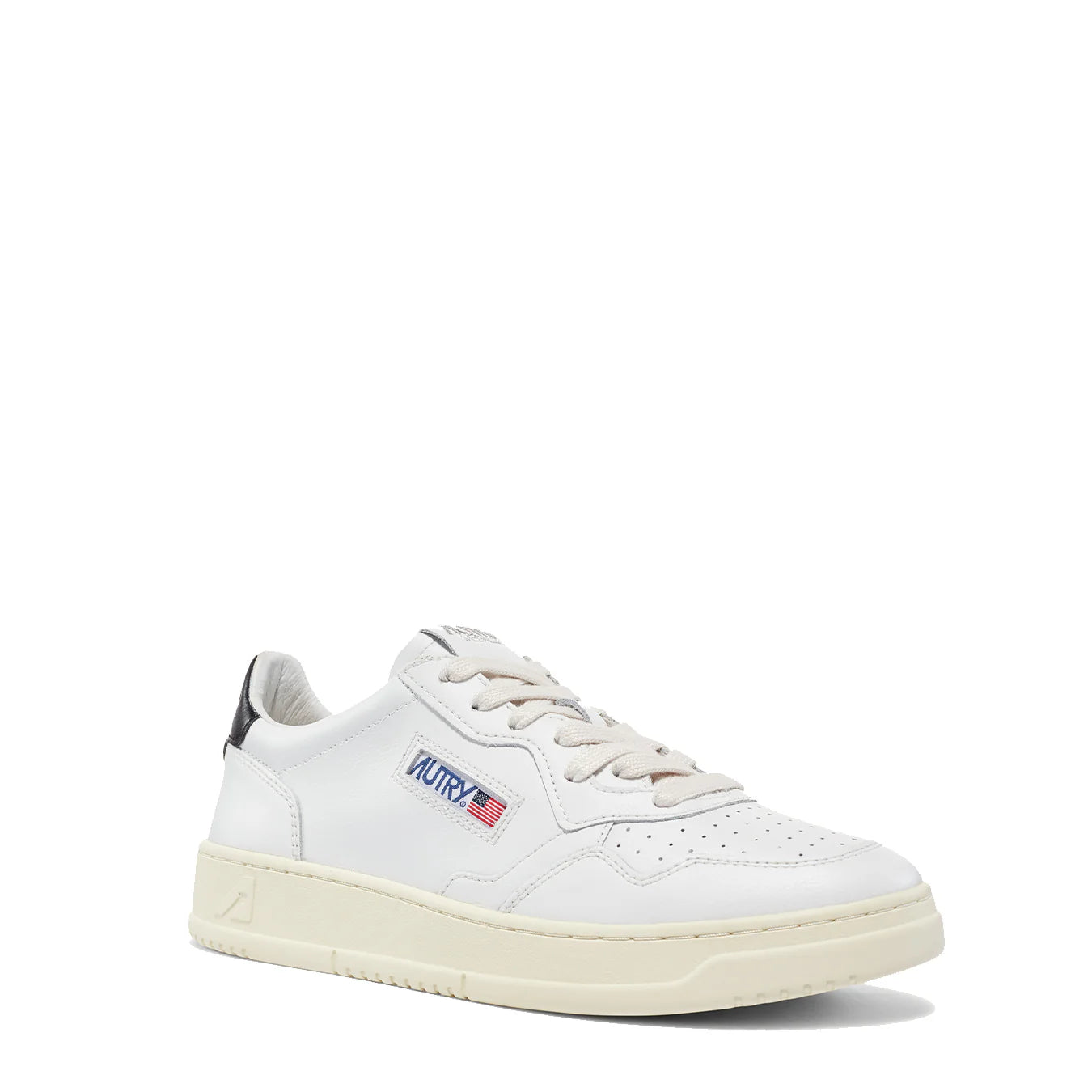 Autry Womens Medalist Low Trainer Leather / Leather - White / Black Tab - pam pam