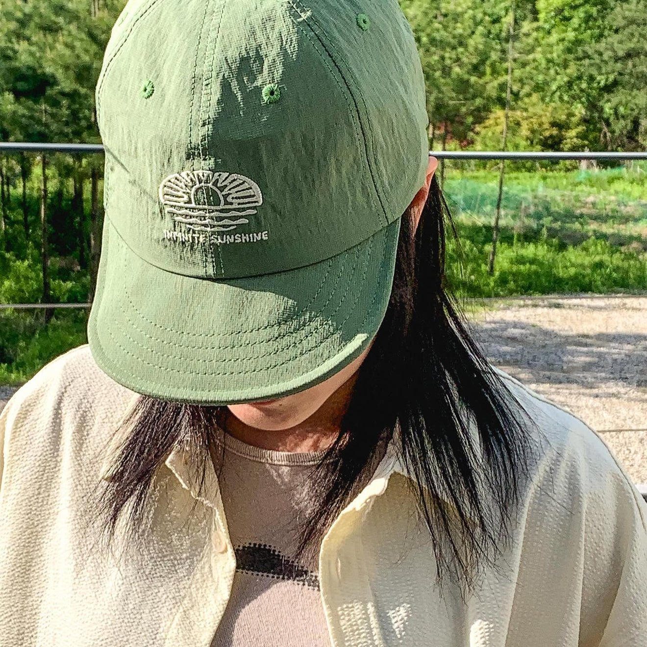 Kappy Ripstop Sunshine Cap Moss Green - pam pam