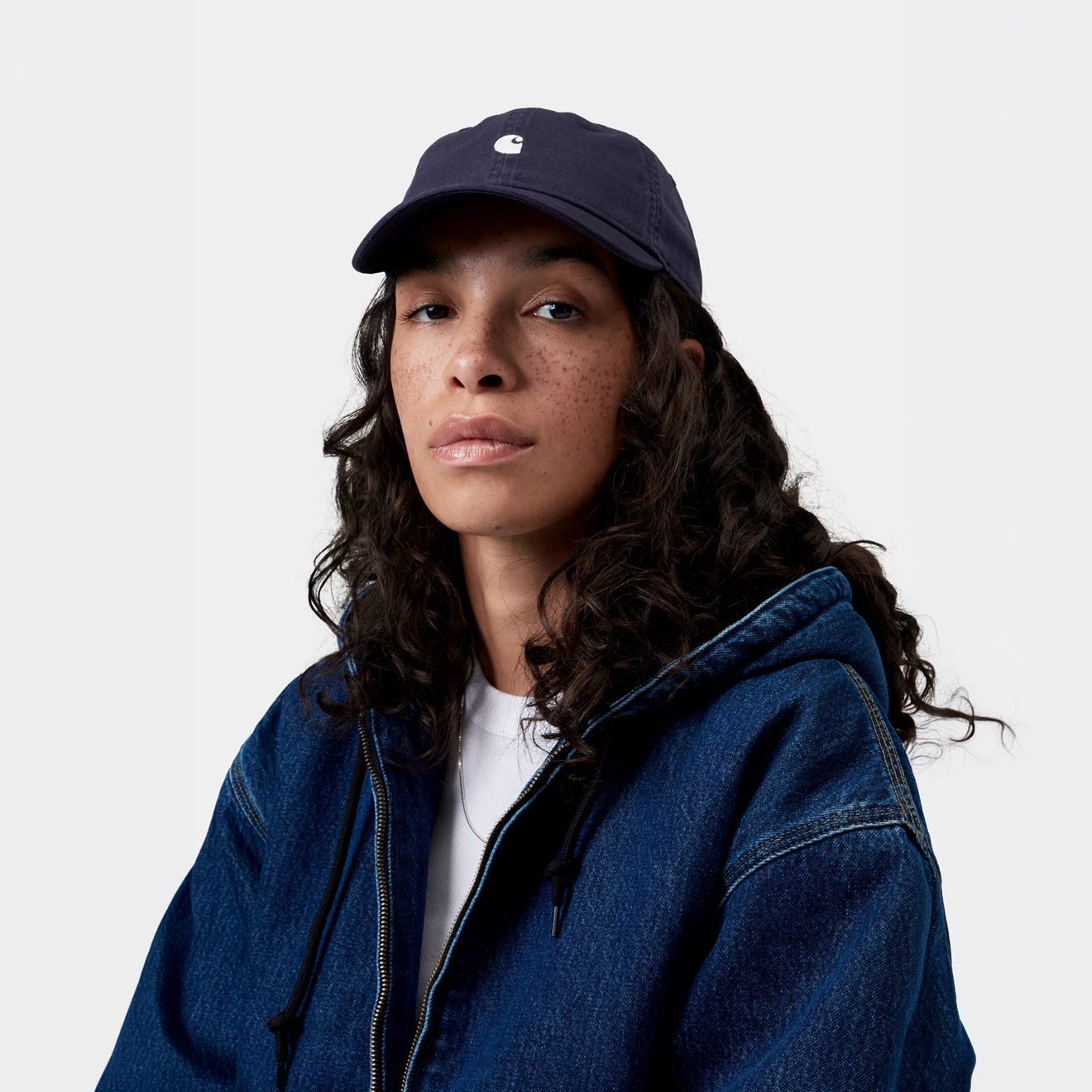 Carhartt WIP Madison Logo Cap Dark Navy / White