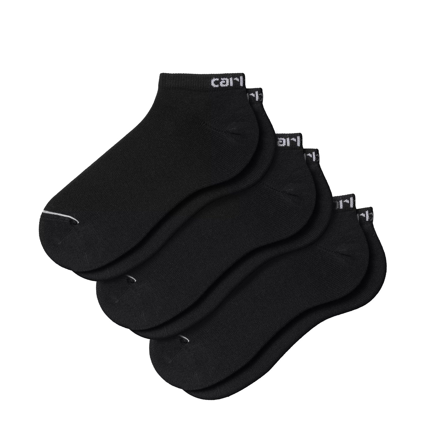 Carhartt WIP Script Sneakers Socks Black / White + Black / White + Black / White - pam pam