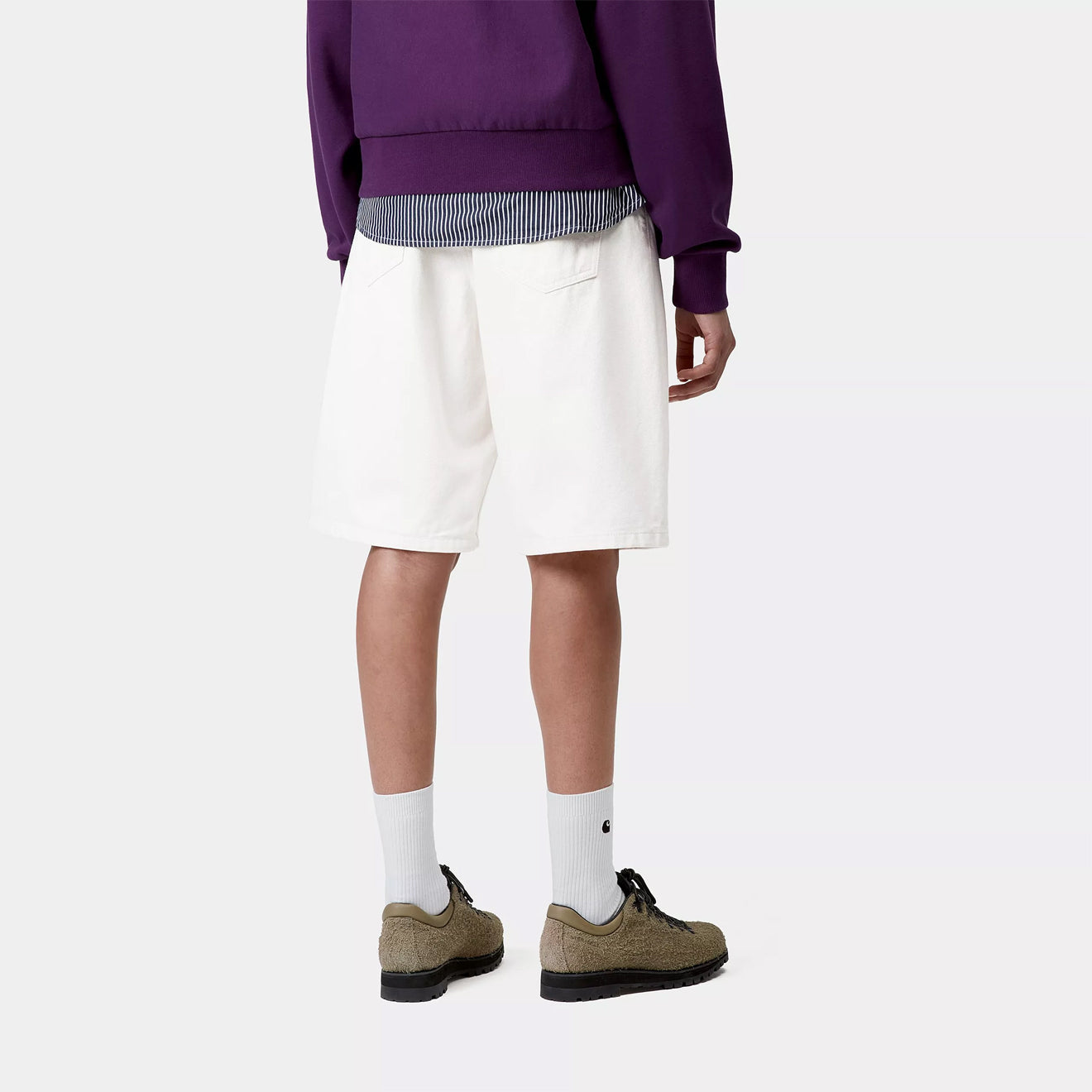 Carhartt WIP Womens Brandon Short White Rinsed - pam pam