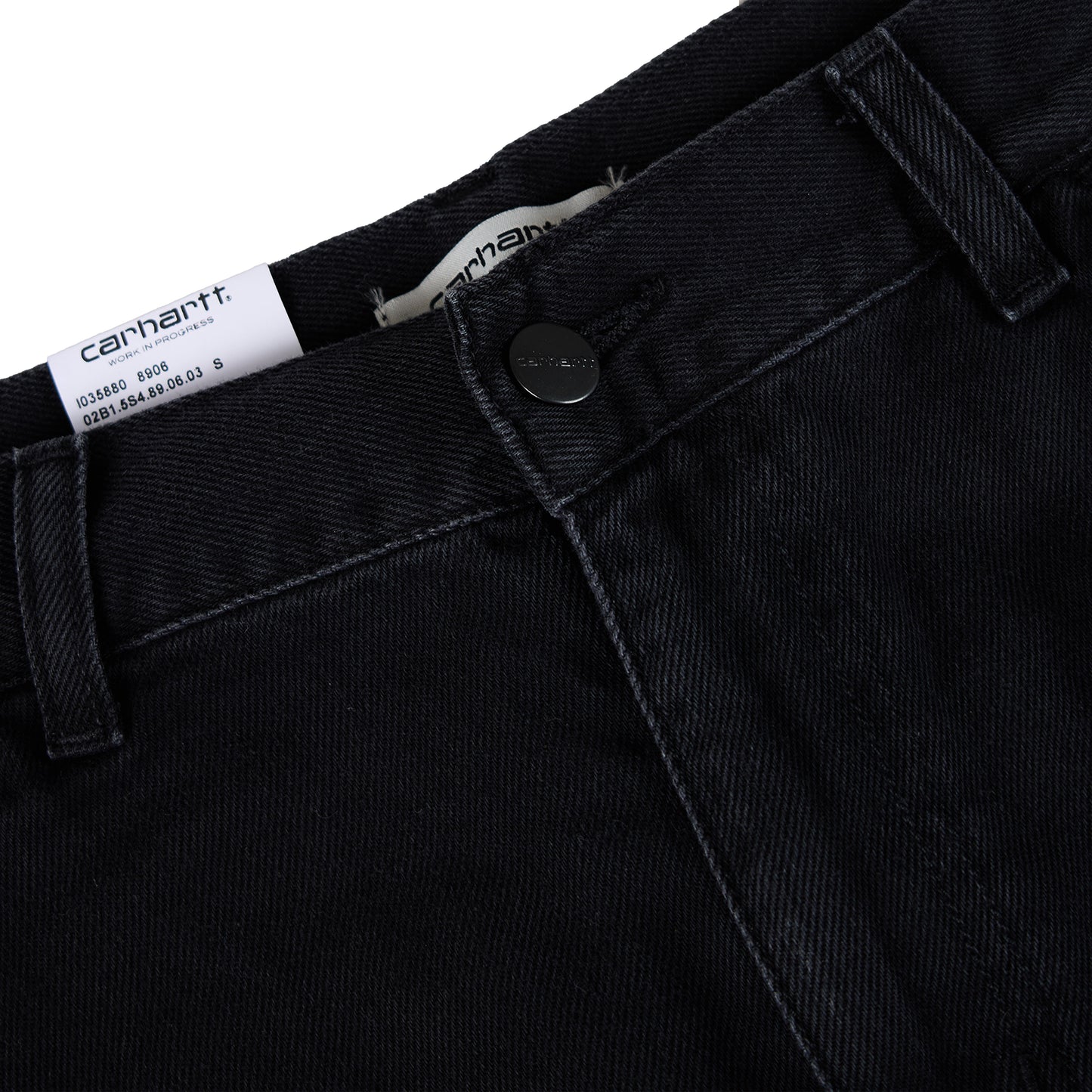 Carhartt WIP Womens Double Knee Skirt Black Stone Washed - pam pam