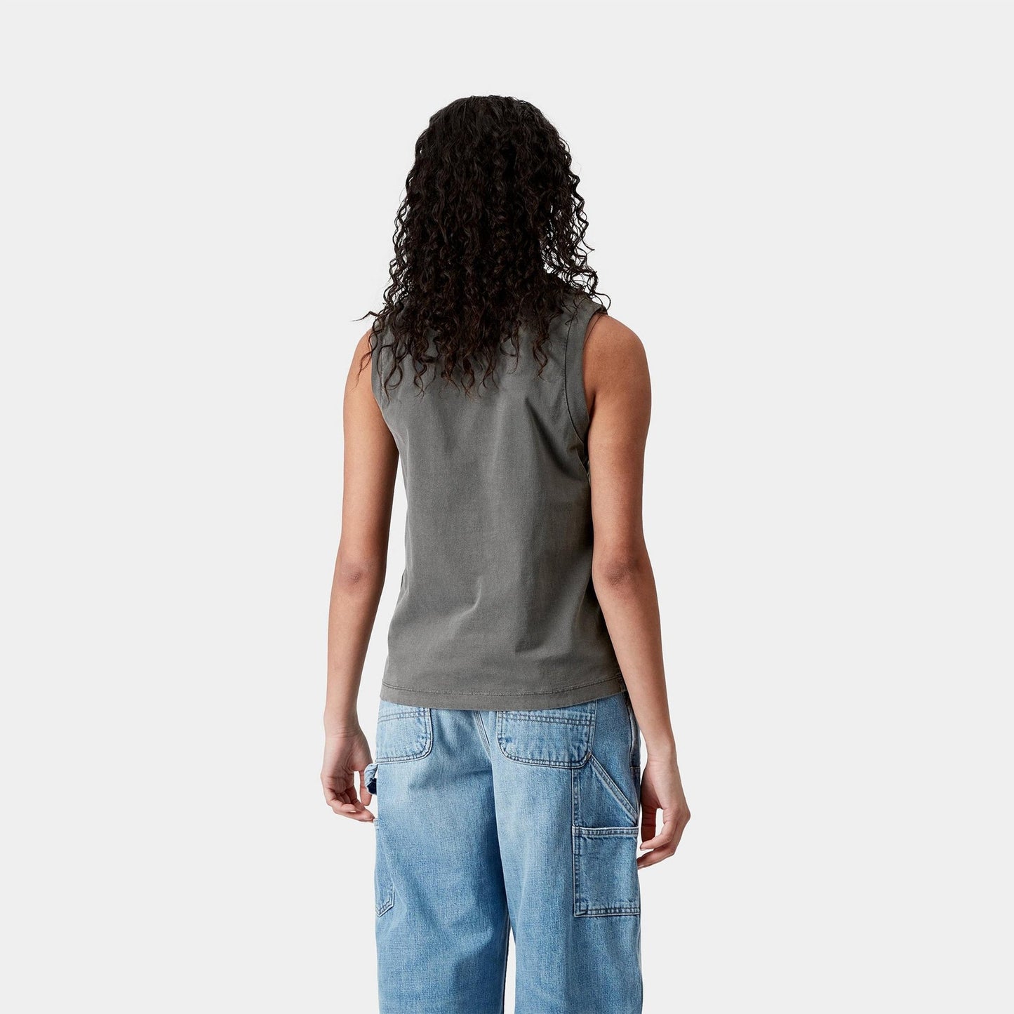 Carhartt WIP Womens Nelson A-Shirt Graphite Garment Dyed - pam pam