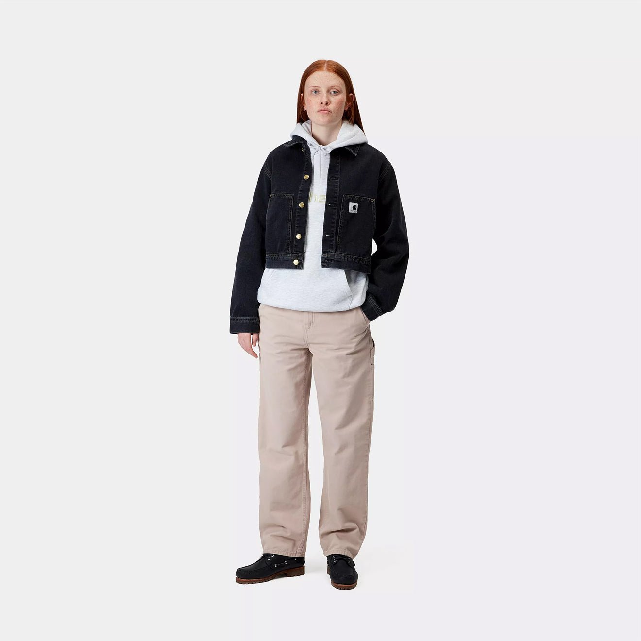 Carhartt WIP Womens Pierce Pant Straight Dusky Beige Stone Canvas - pam pam