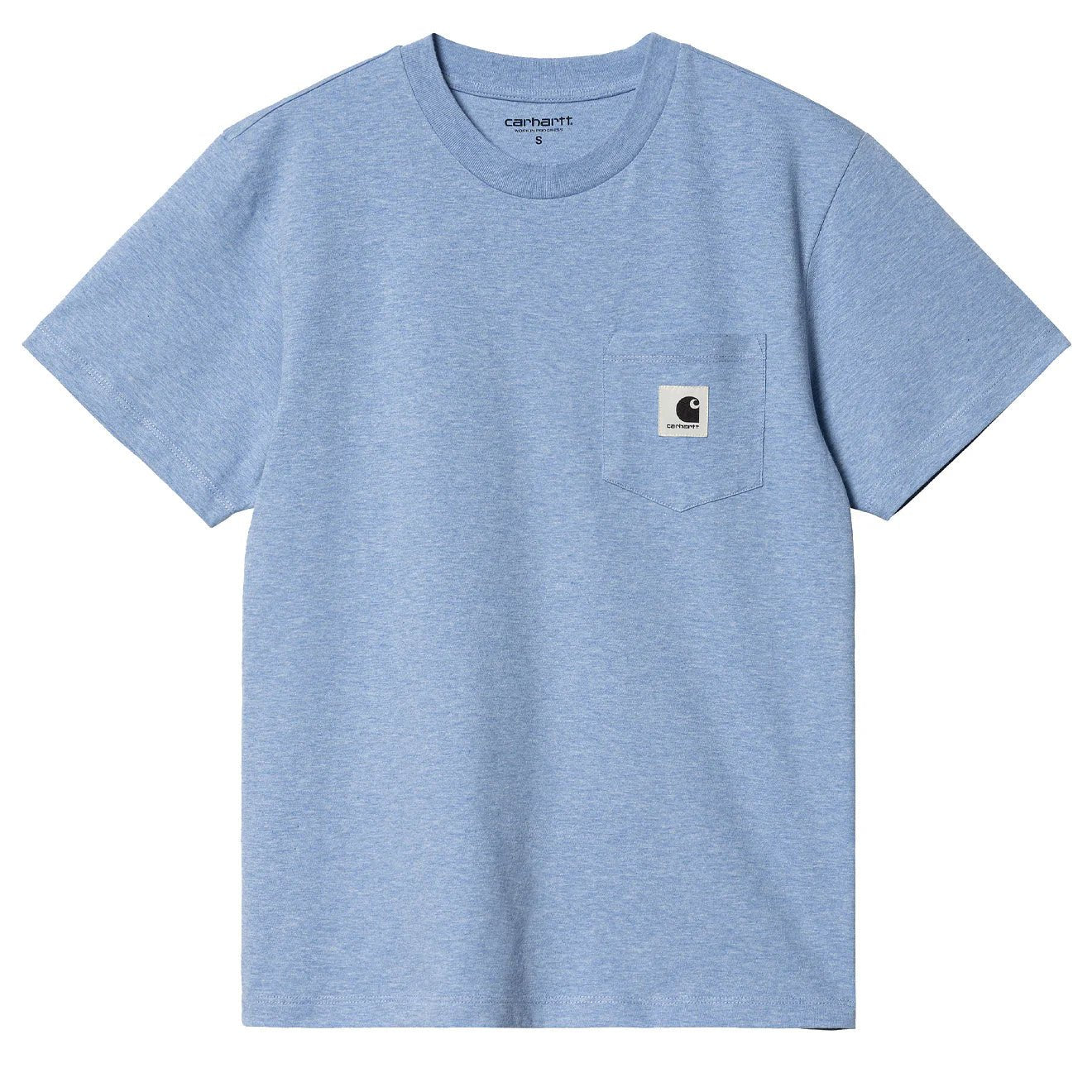 Carhartt WIP Womens S/S Pocket T-Shirt Piscine Heather - pam pam