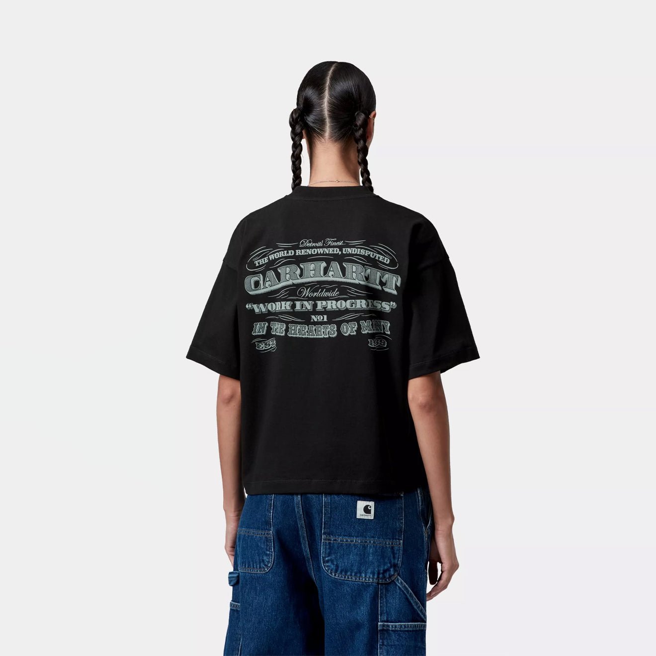 Carhartt WIP Womens S/S 3 One 3 T-Shirt Black - pam pam