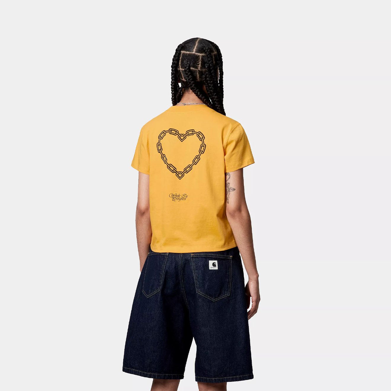 Carhartt WIP Womens S/S Chained T-Shirt Quince / Black - pam pam