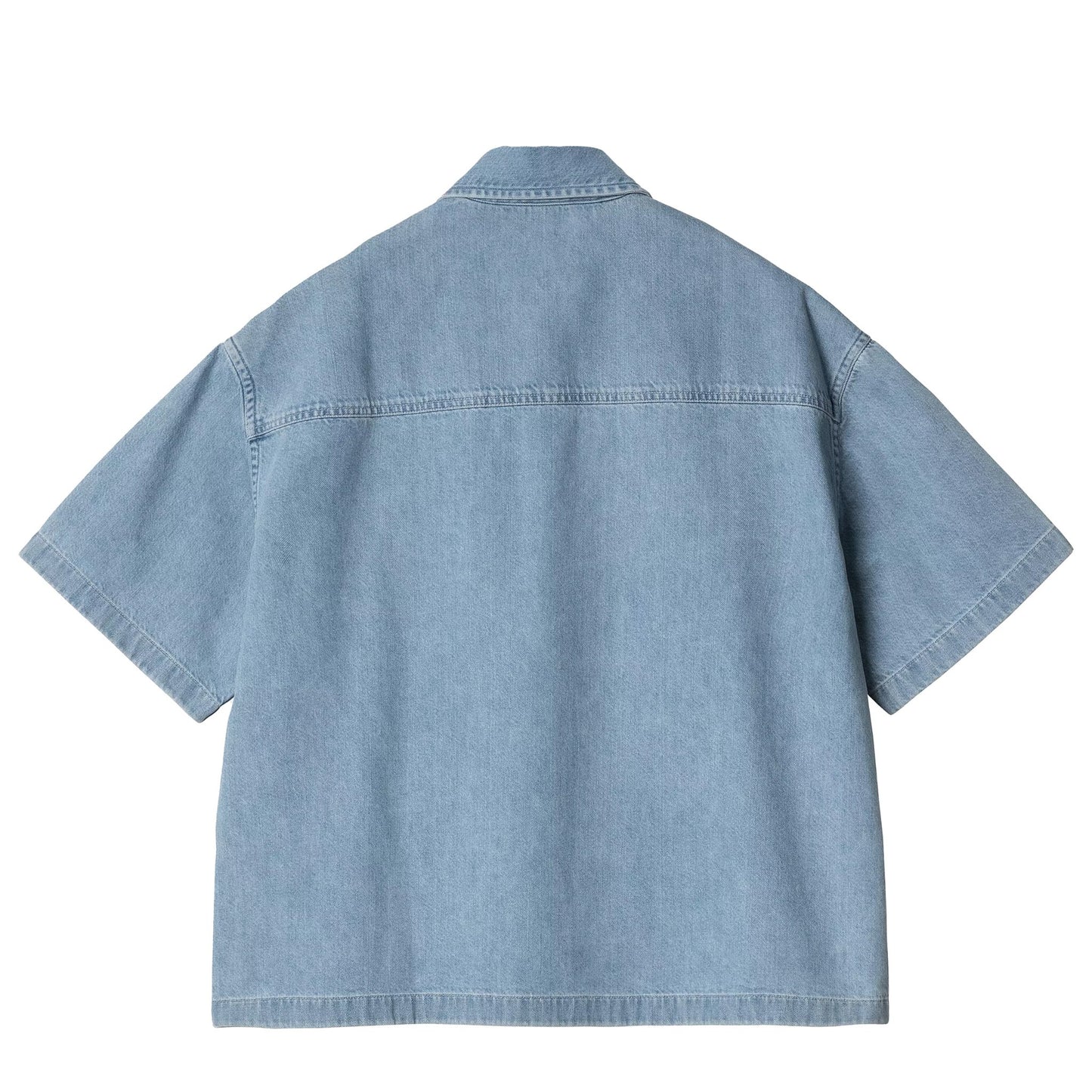 Carhartt WIP Womens S/S Lovilia Shirt Blue Bleached - pam pam