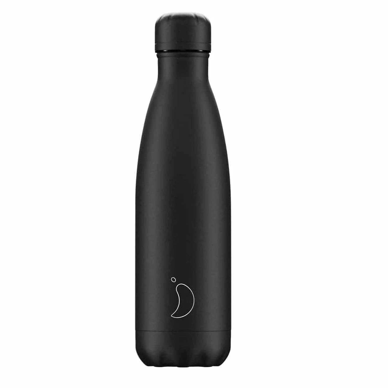 Chillys 500ml Water Bottle Monochrome All Black - pam pam