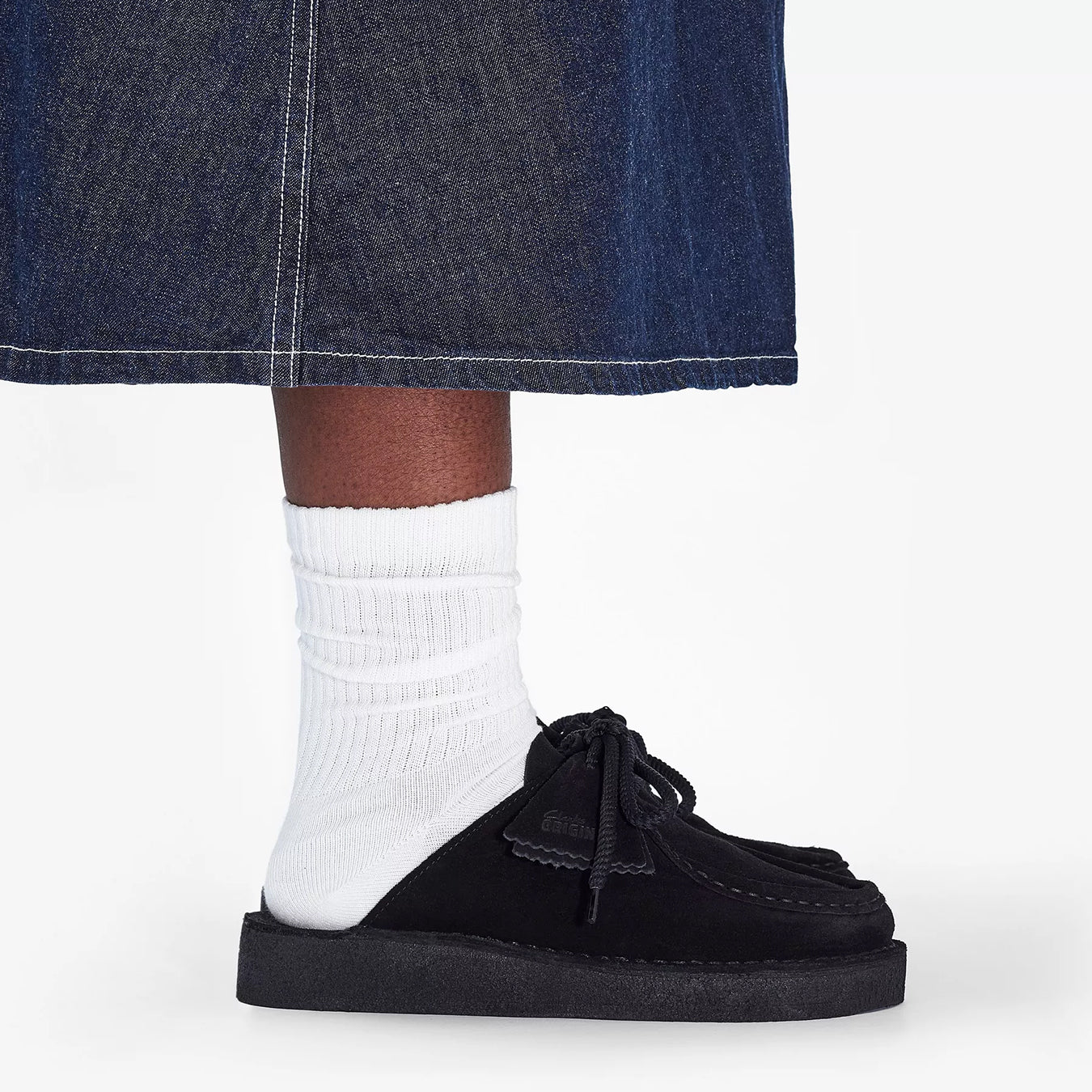 Clarks Originals Womens DSRT Nomad Mule Black Suede - pam pam