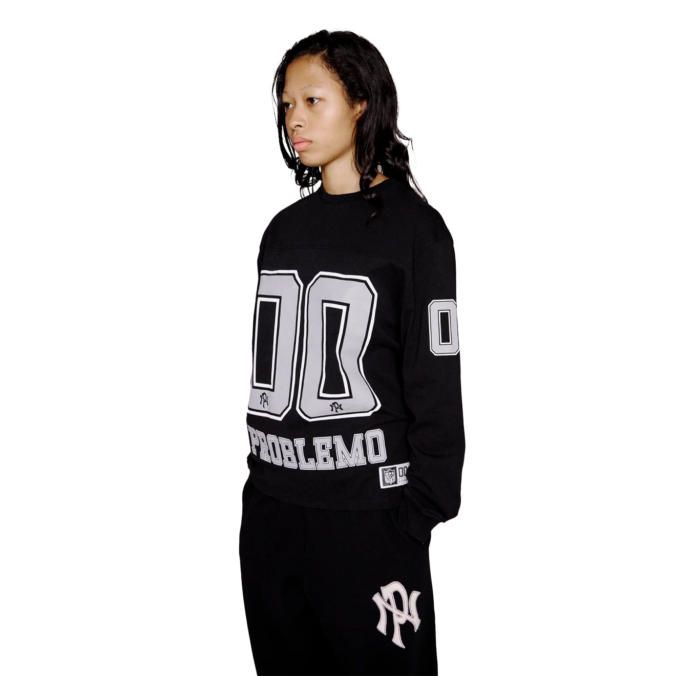 No Problemo NP00 Sports Cotton L/S Jersey Black - pam pam