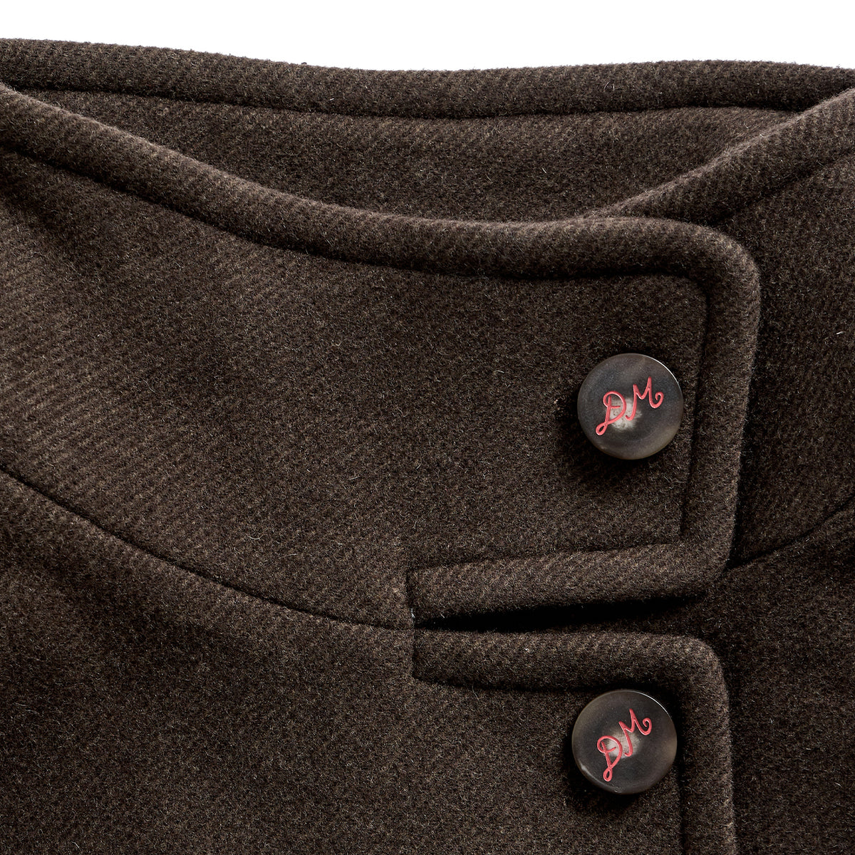 Damson Madder Agnes Wool Coat Chocolate Choc