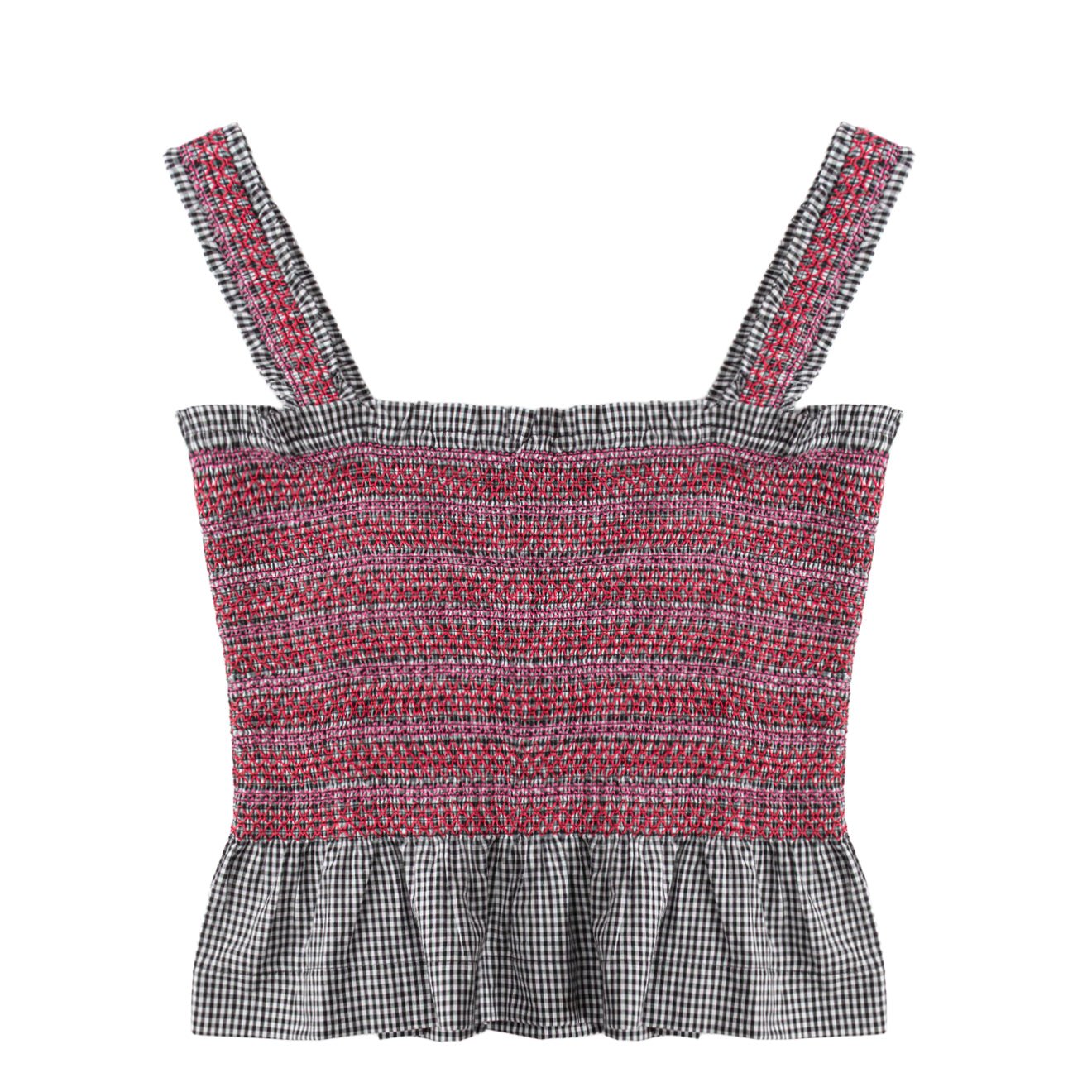 Damson Madder Ami Cami Black & White Gingham - pam pam