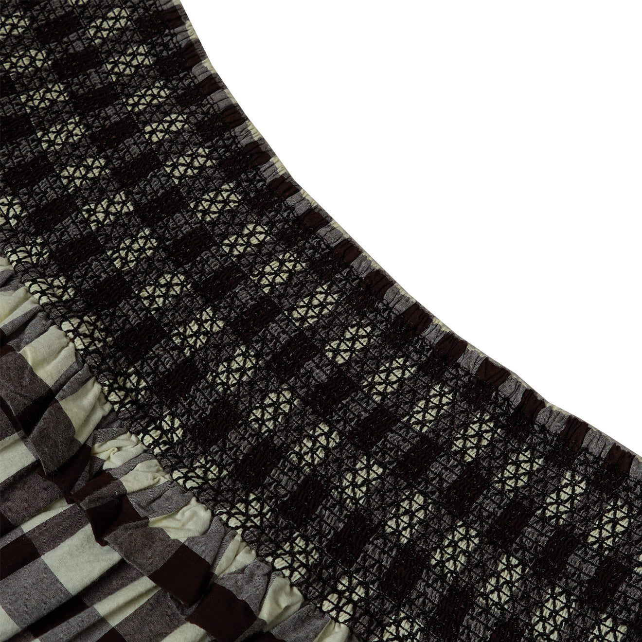 Damson Madder Ava Ruffle Midi Skirt Black & Butter Gingham - pam pam