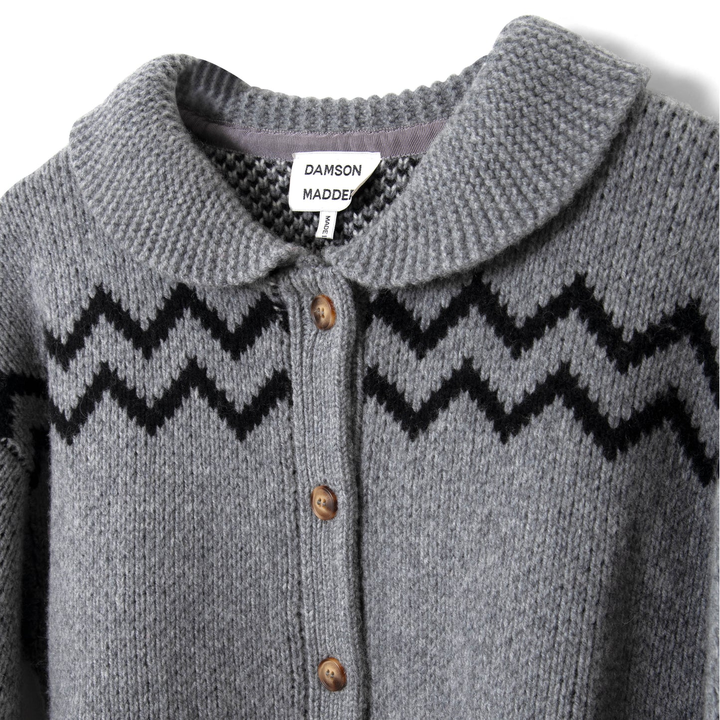 Damson Madder Cecily Collar Cardigan Bunny Intarsia - pam pam