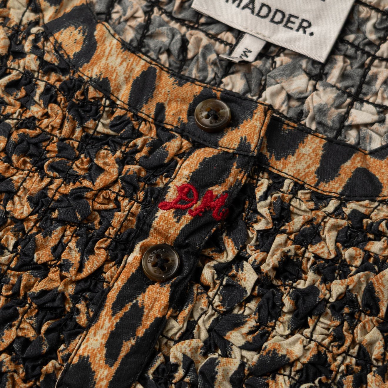 Damson Madder Elliana Smocked Cardi Leopard - pam pam