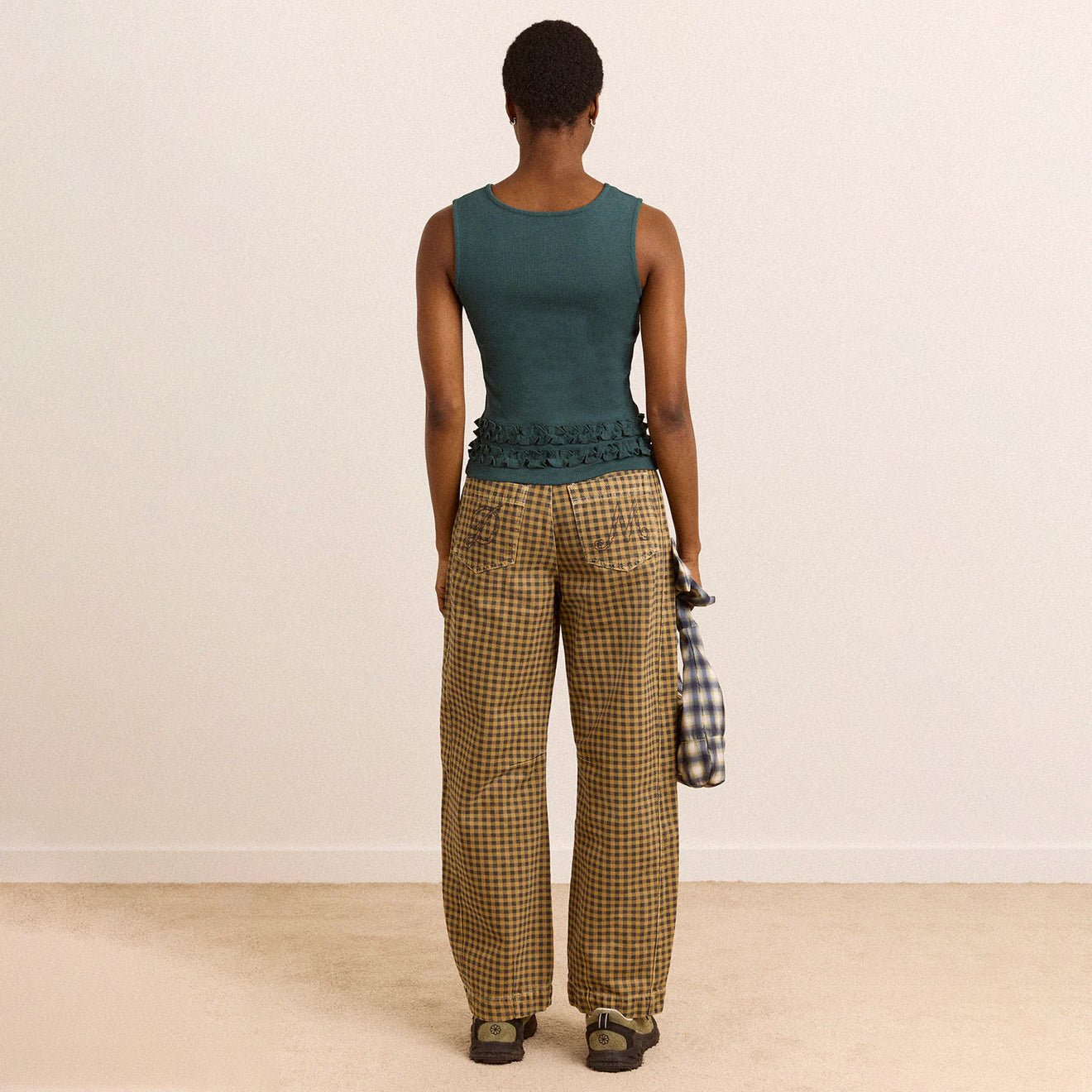 Damson Madder Felix Jeans Quince Gingham Navy