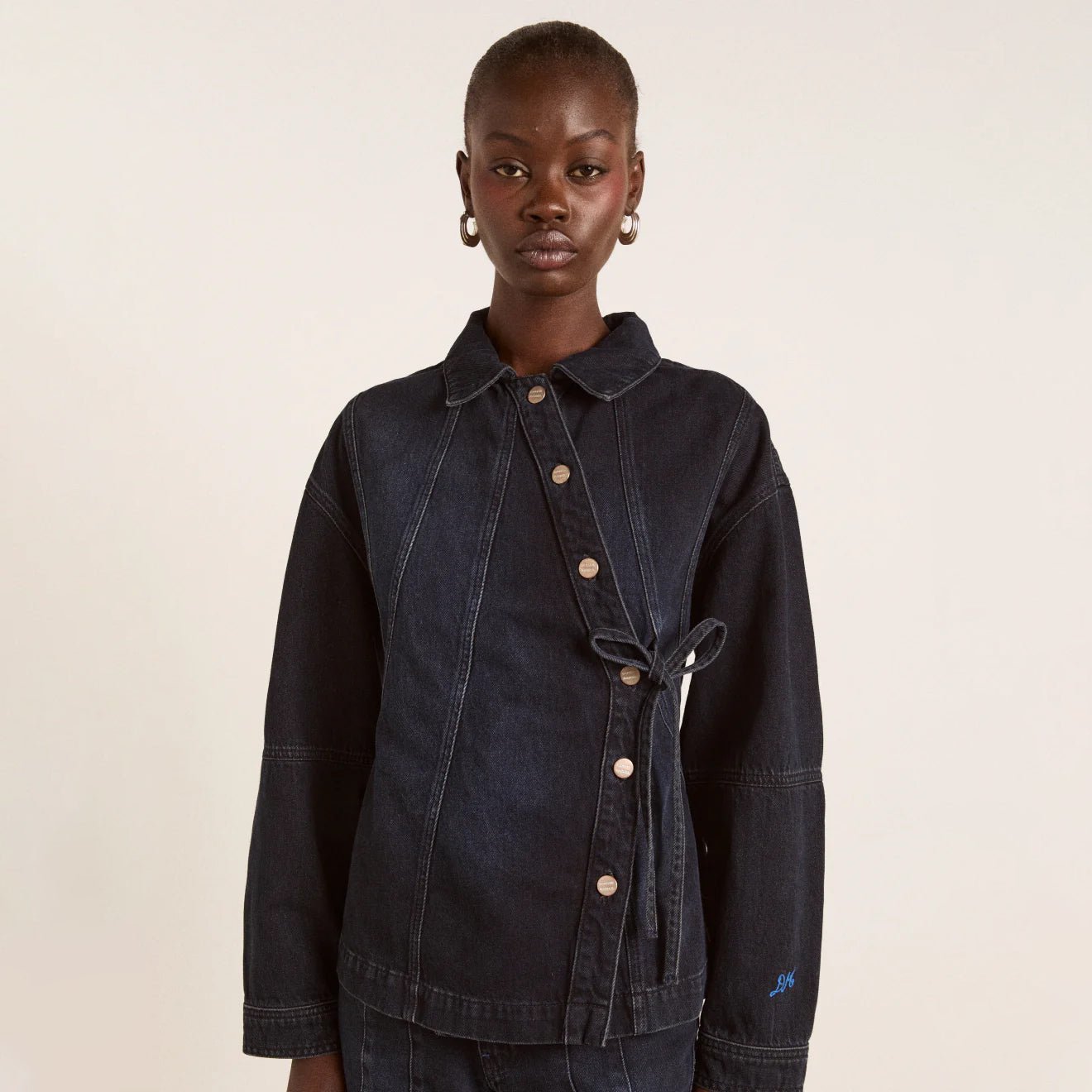 Damson Madder Finella Denim Shirt Wavy Seams - pam pam