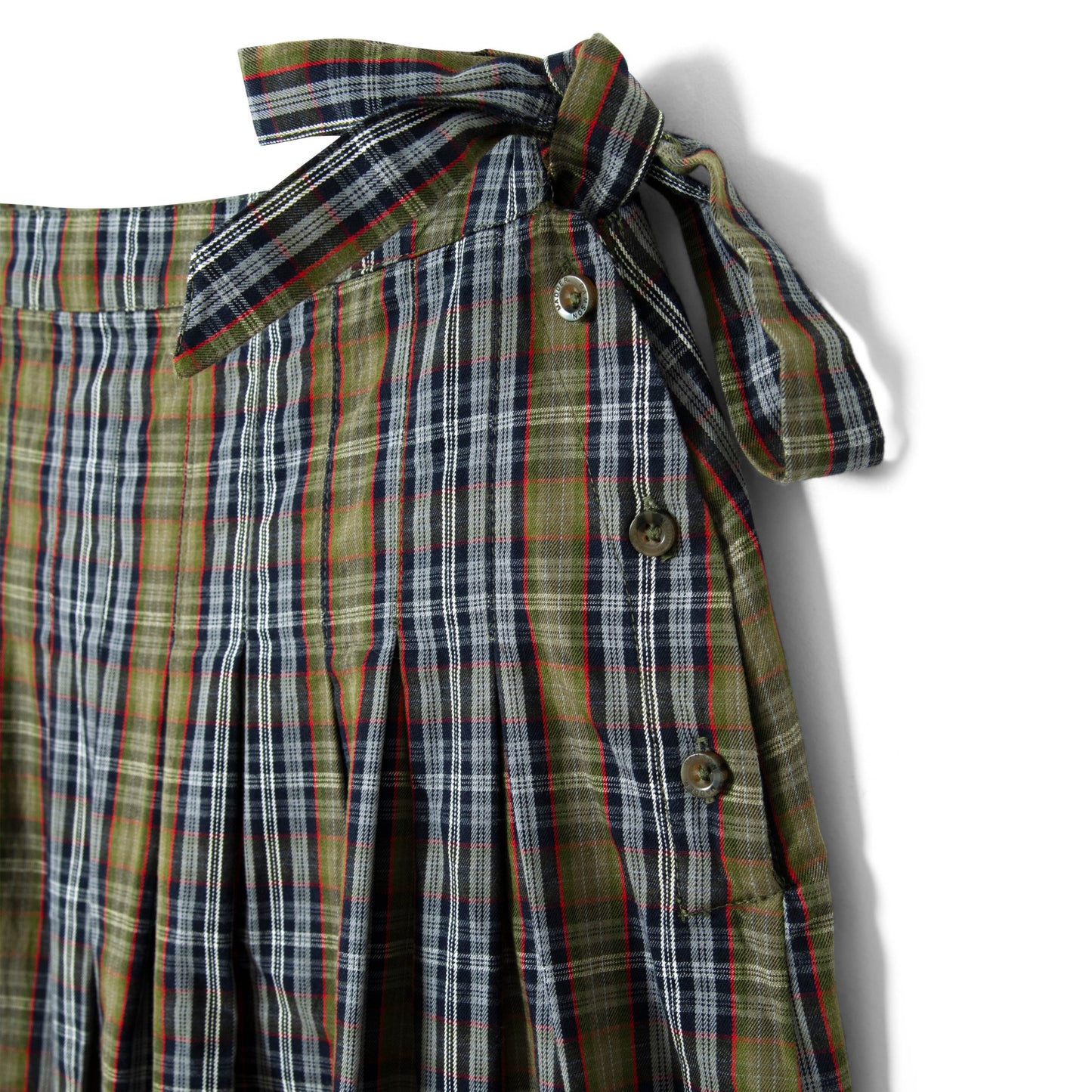 Damson Madder Josie Midi Skirt Multi Check - pam pam