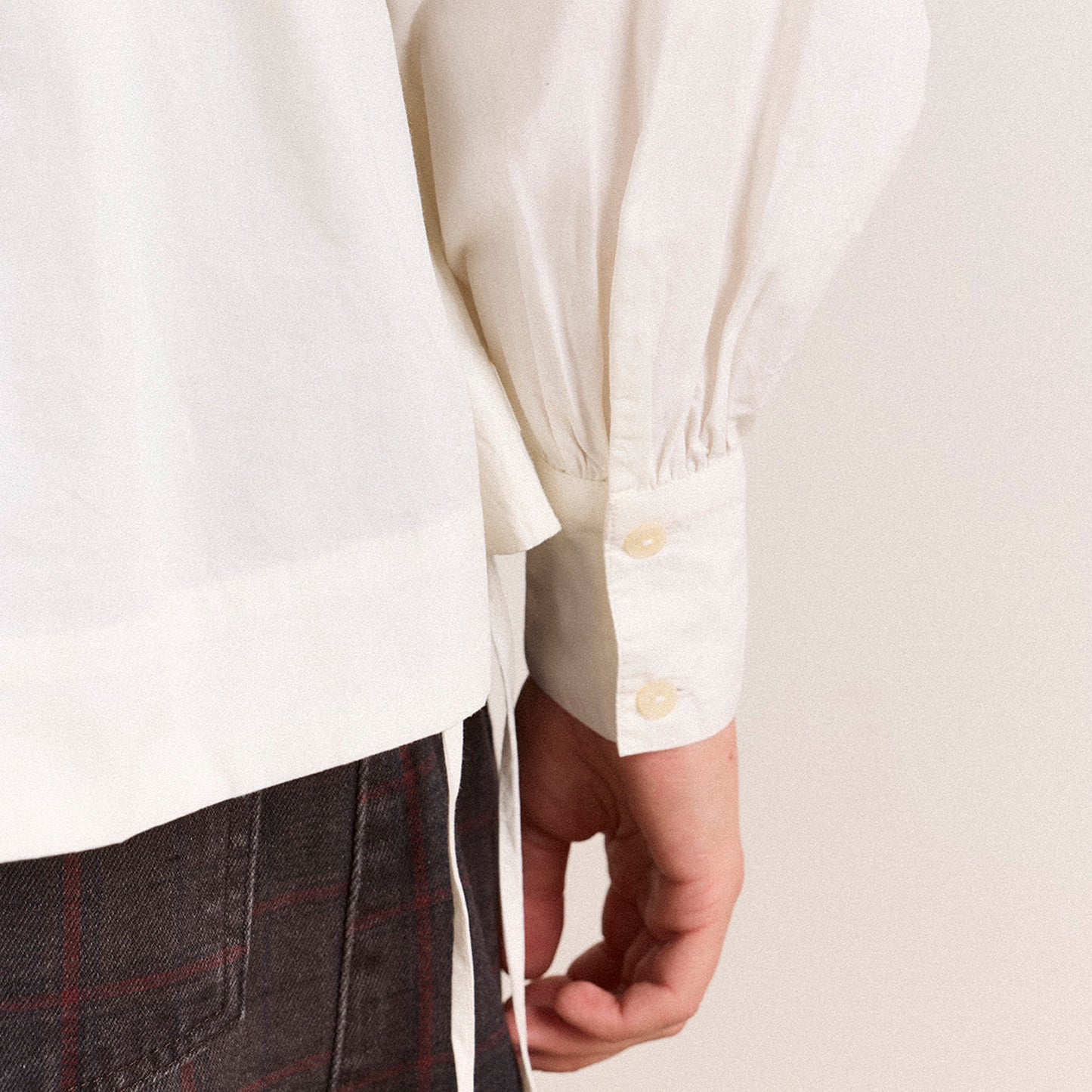 Damson Madder Lettie Bow Detail Blouse White