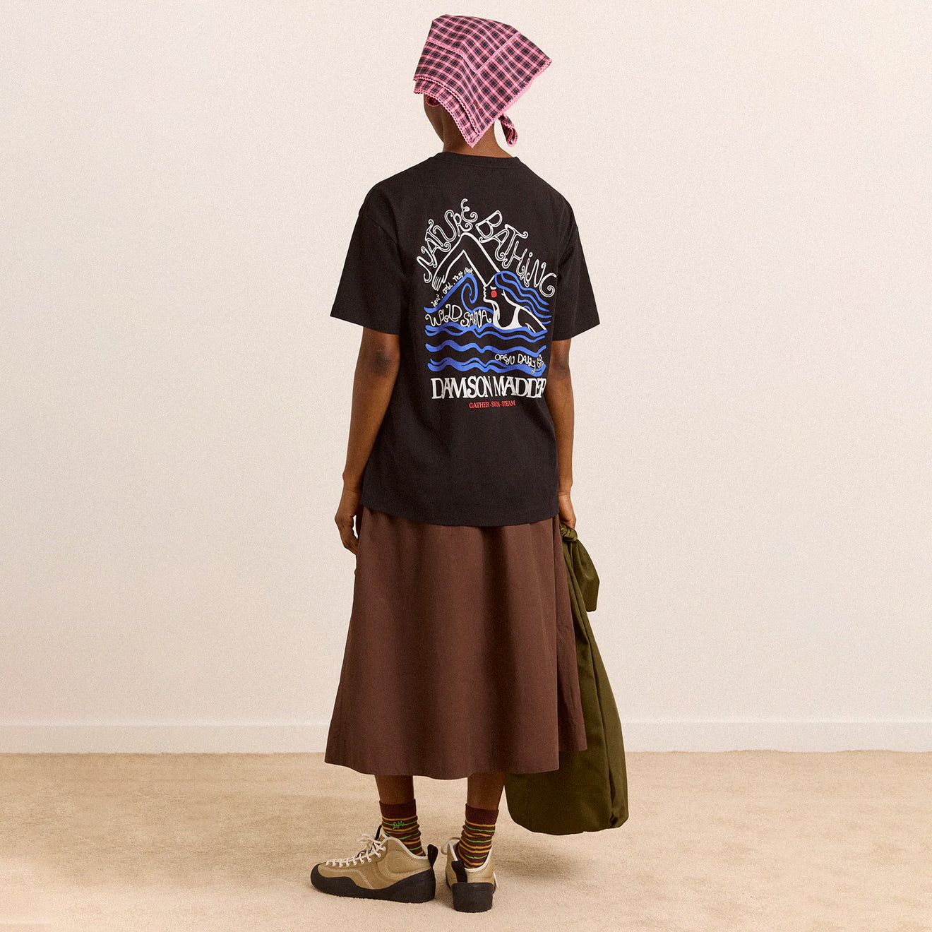 Damson Madder Nature Bathing SS Graphic Tee Black