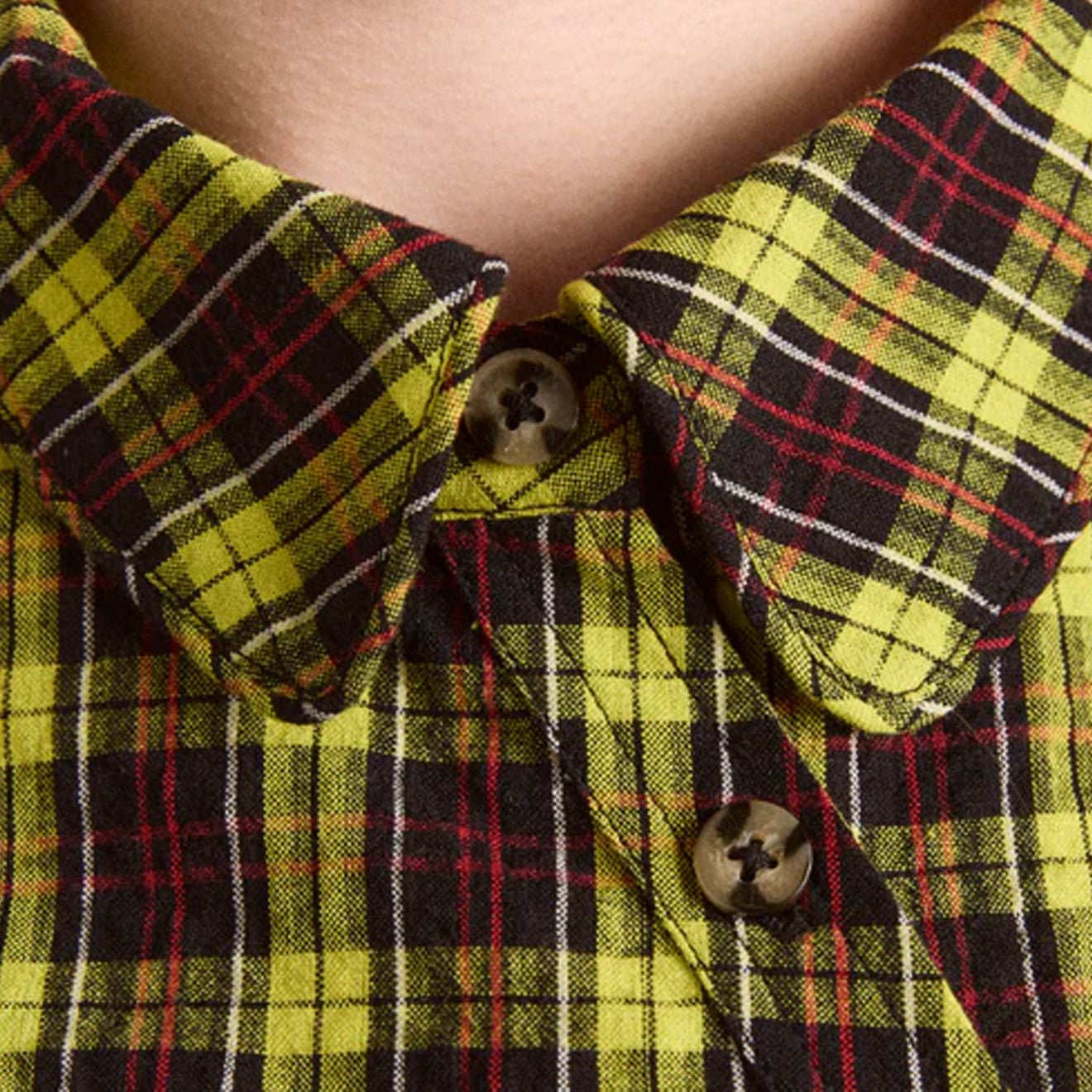 Damson Madder Robyn Shirt With Removable Tie Yellow Check - pam pam