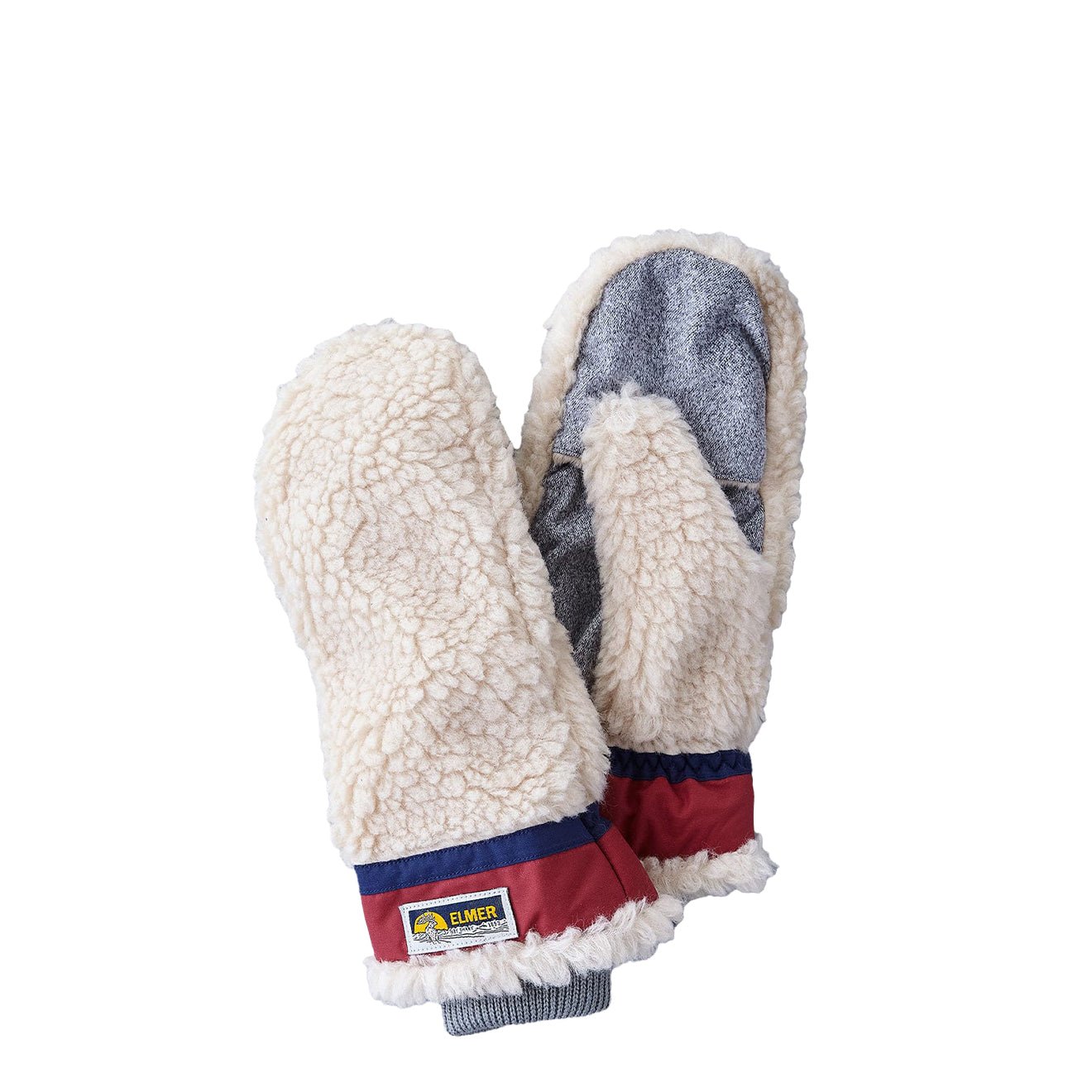 Elmer Teddy Mitten Beige/Wine - pam pam