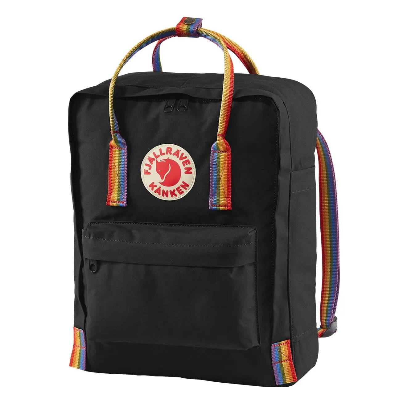 Fjallraven Kanken Classic Backpack Black Rainbow Pattern - pam pam