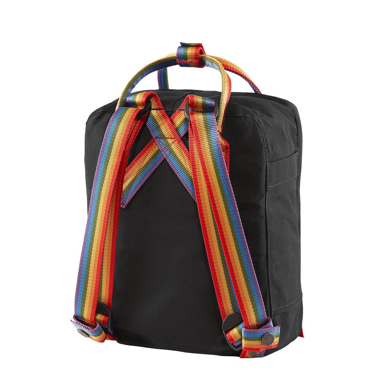 Fjallraven Kanken Rainbow Mini Black Rainbow Pattern - pam pam