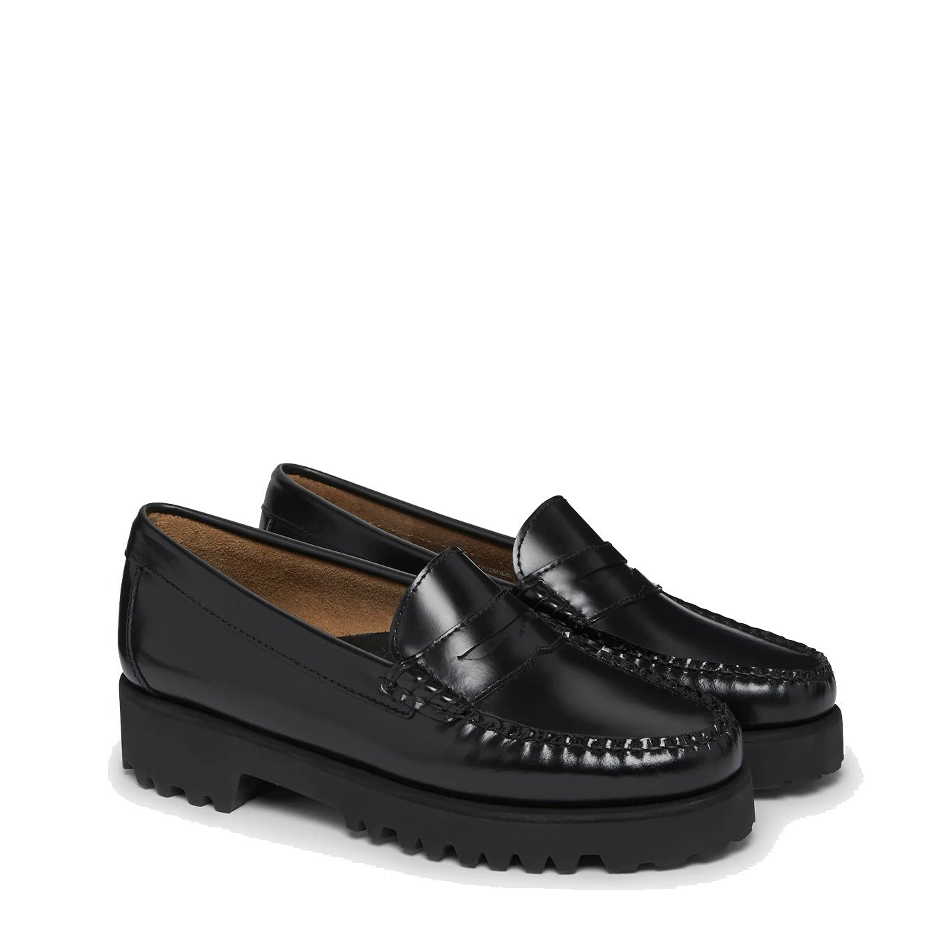 G.H.Bass Womens Weejuns 90s Penny Loafers Black Leather - pam pam